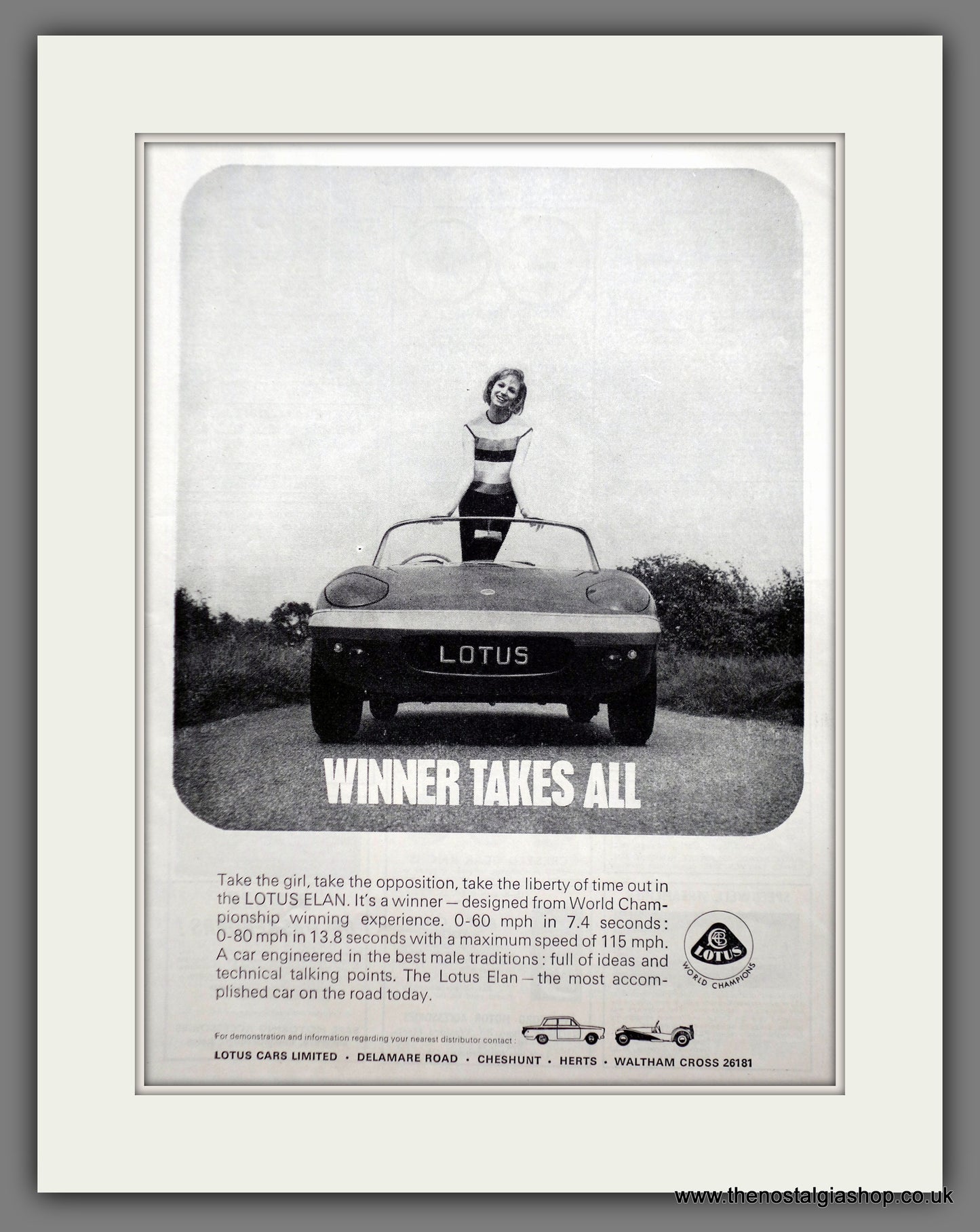 Lotus Elan 1964 Original Advert (ref AD60997)