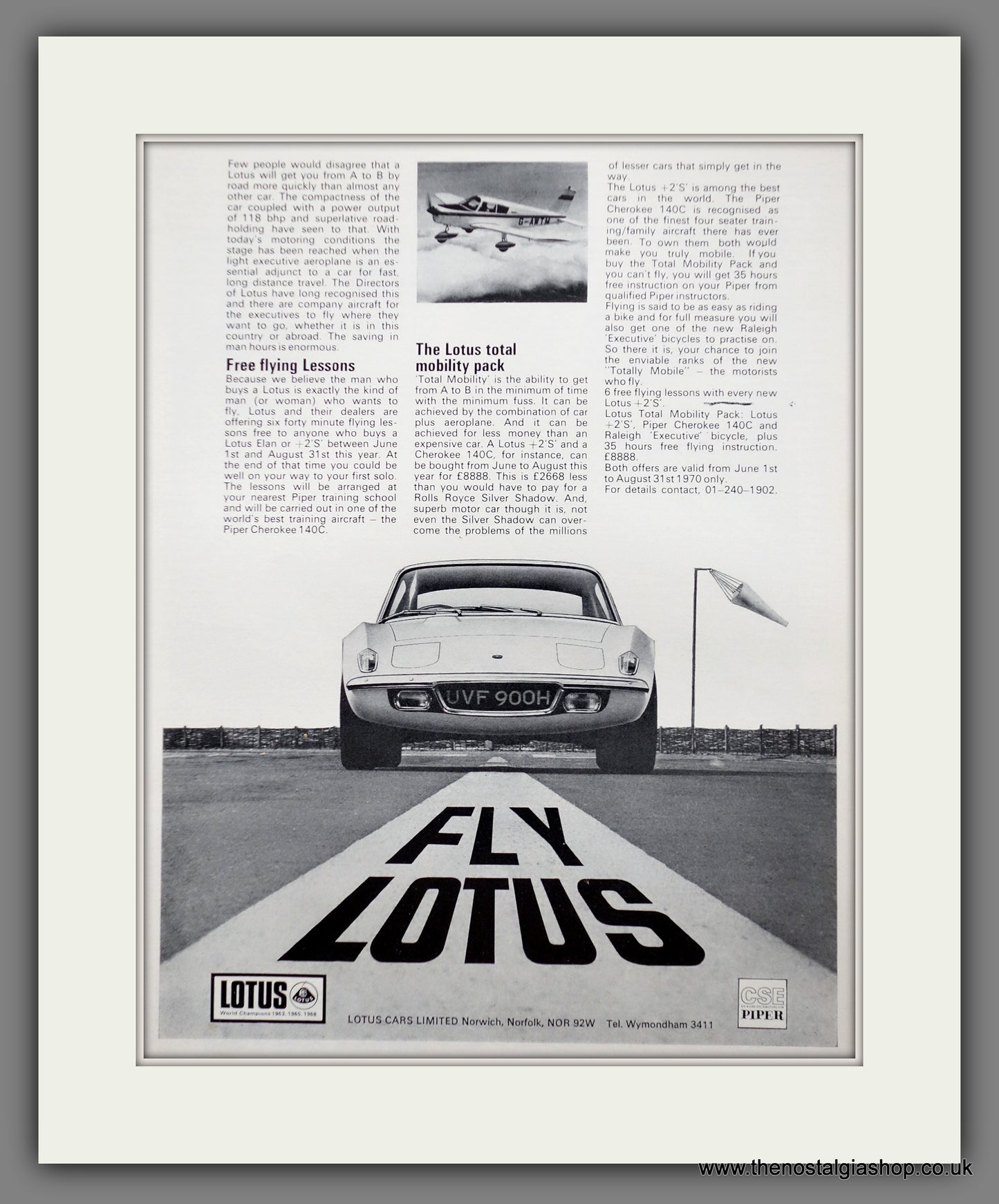 Lotus Cars Ltd 1970 Original Advert (ref AD61025)