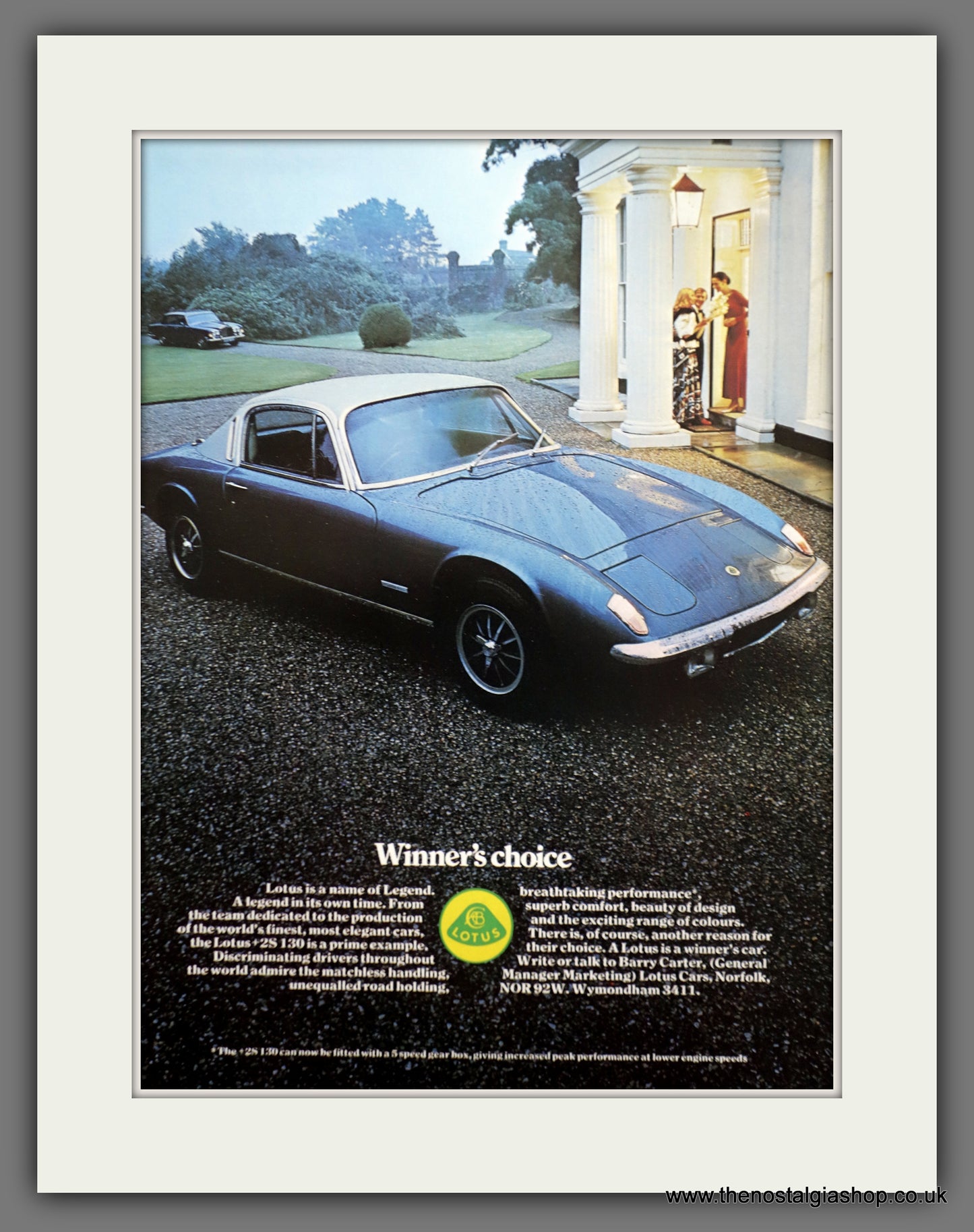 Lotus +2S 130. 1972 Original Advert (ref AD61035)