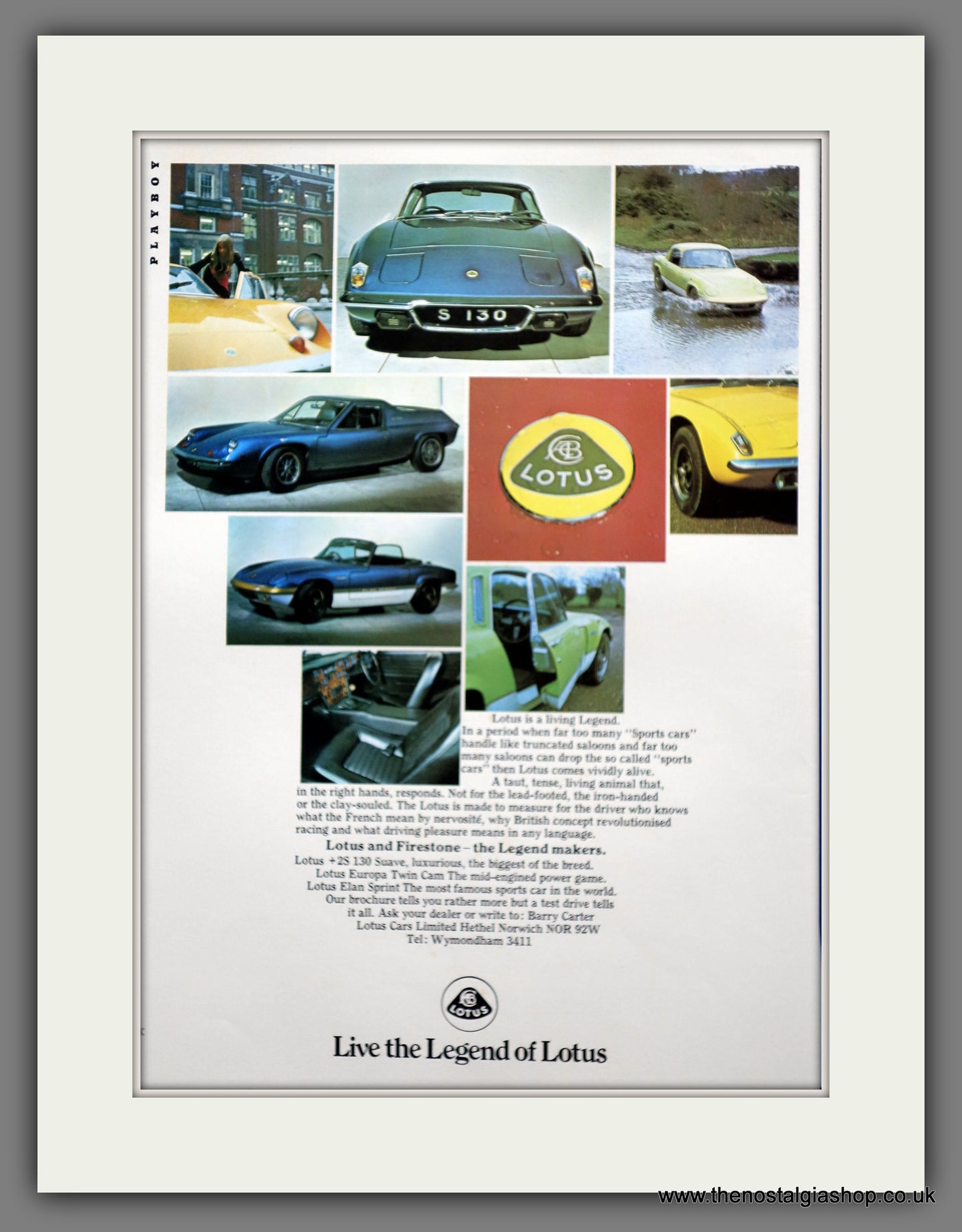 Lotus Cars. 1972 Original Advert (ref AD61063)