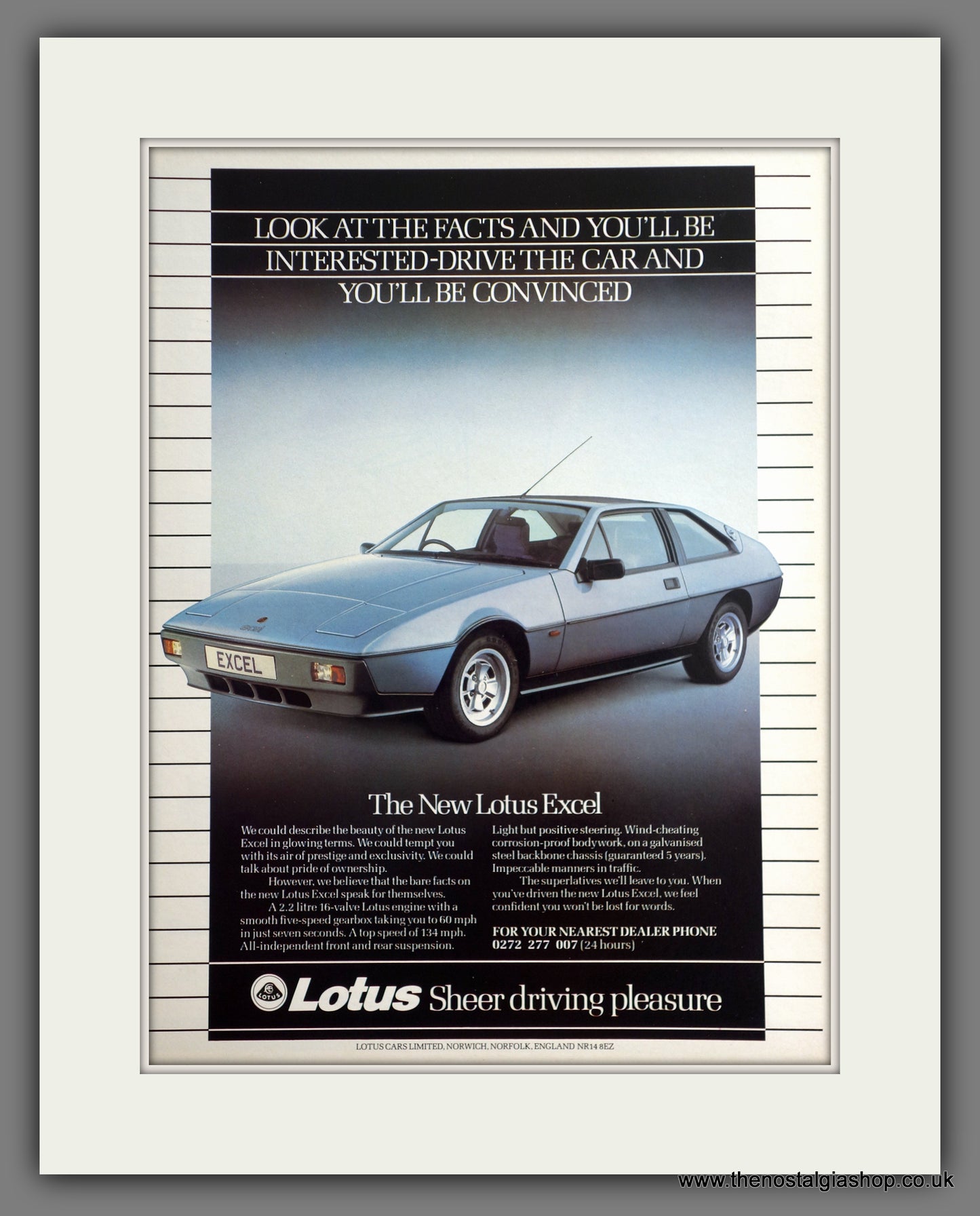 Lotus Excel. 1983 Original Advert (ref AD61145)