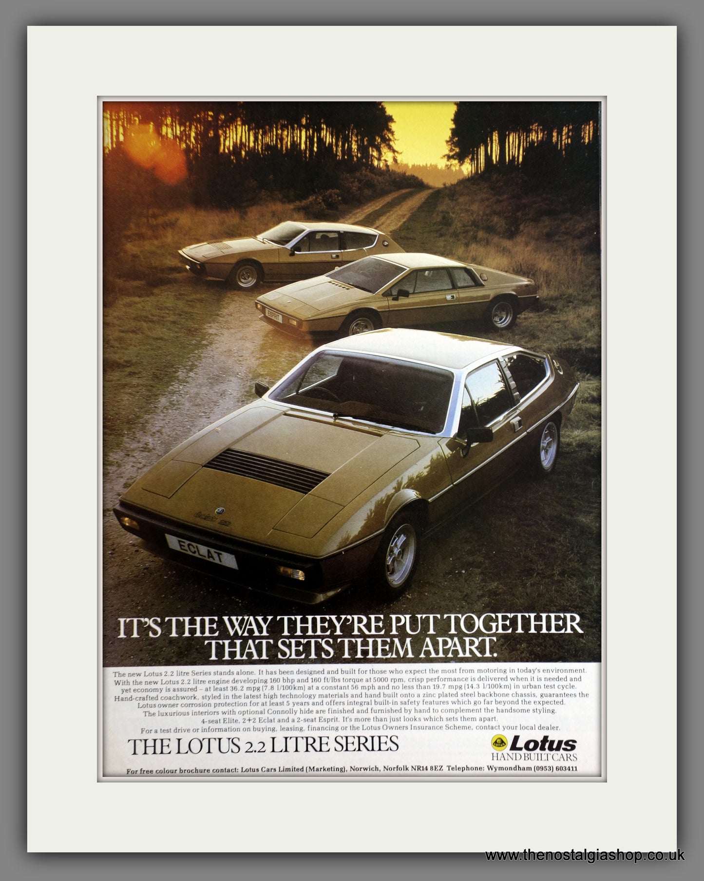 Lotus 2.2 Litre Series. 1980 Original Advert (ref AD61148)