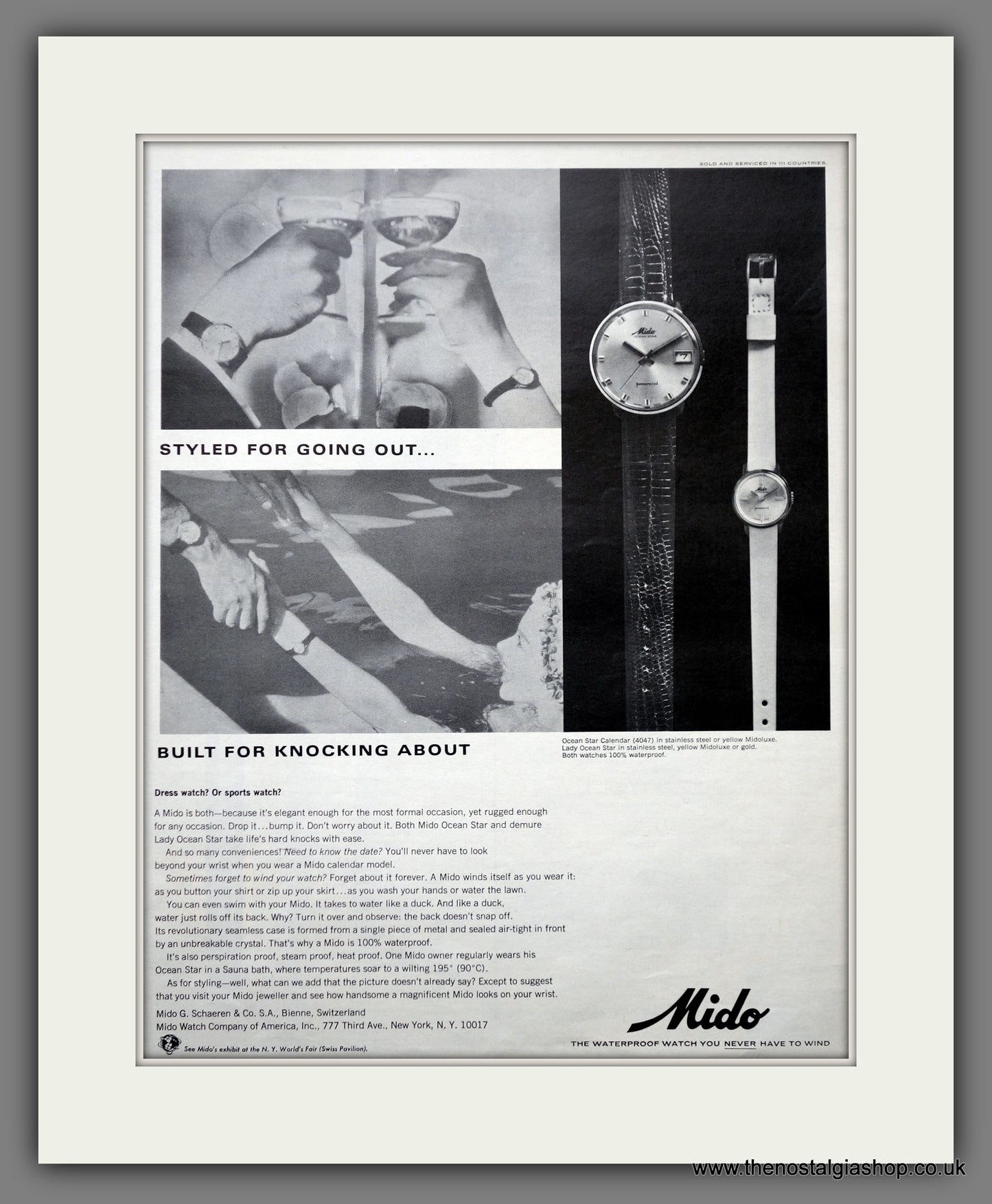 Mido Watches Original Advert 1965 (ref AD301354)