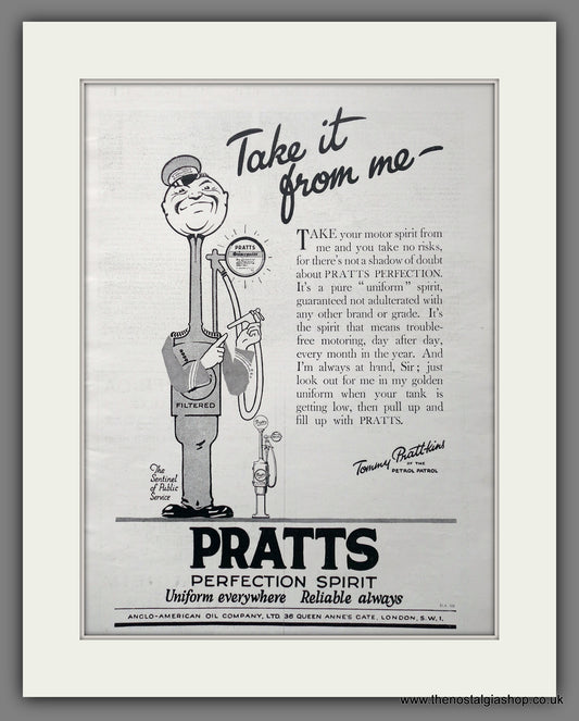 Pratts Perfection Spirit. Original Advert 1925 (ref AD301356)