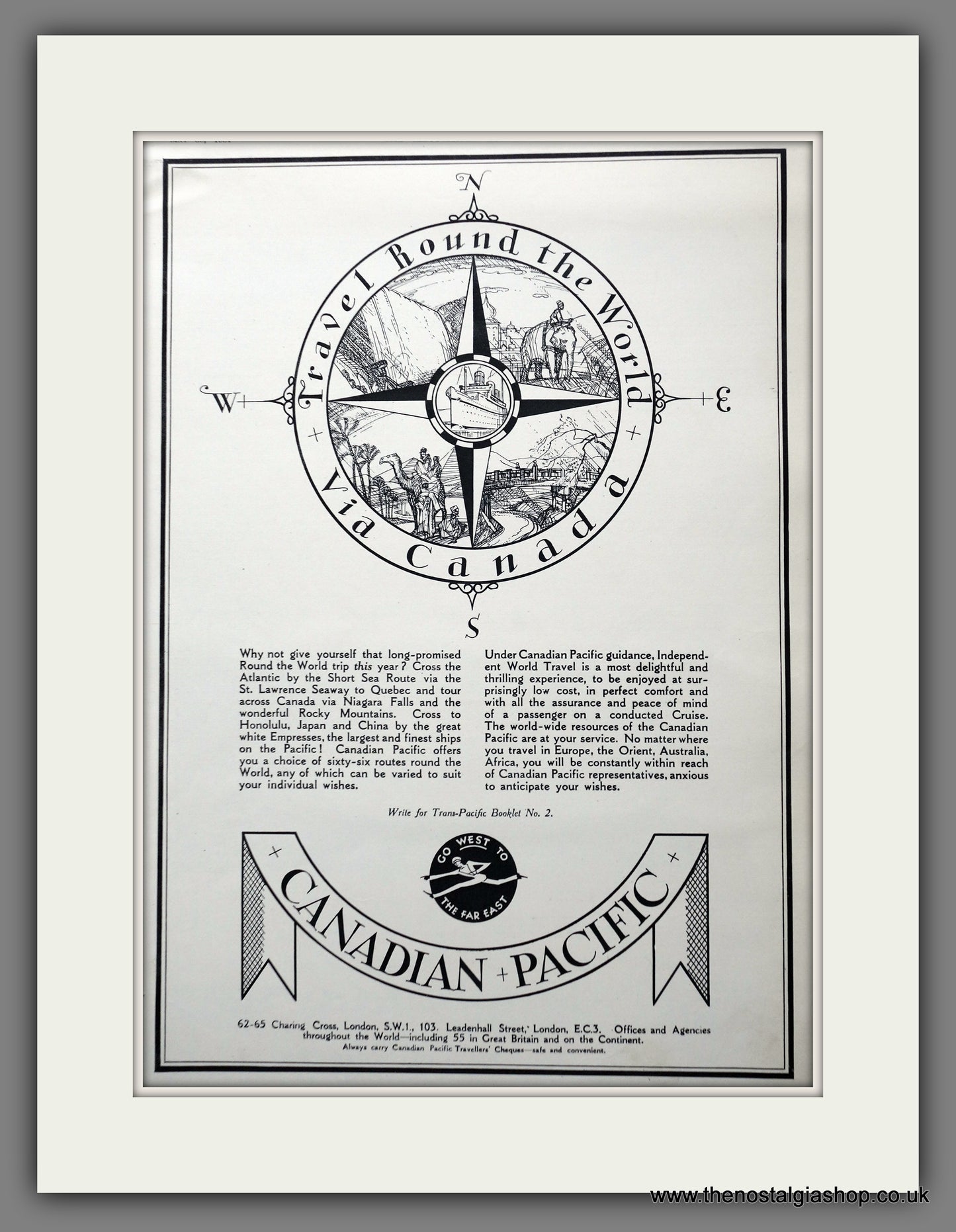 Canadian Pacific. Travel The World. Original Advert 1931 (ref AD301400)