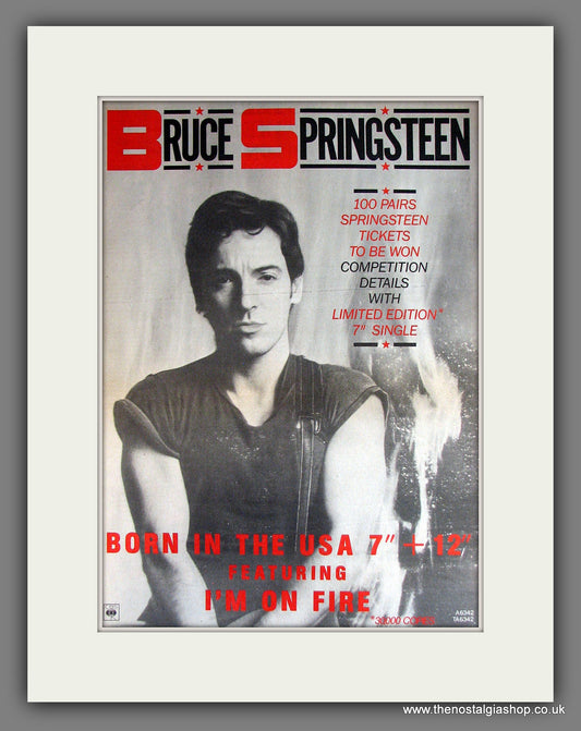 Bruce Springsteen. Born In The USA. Vintage Advert 1985 (ref AD14127)