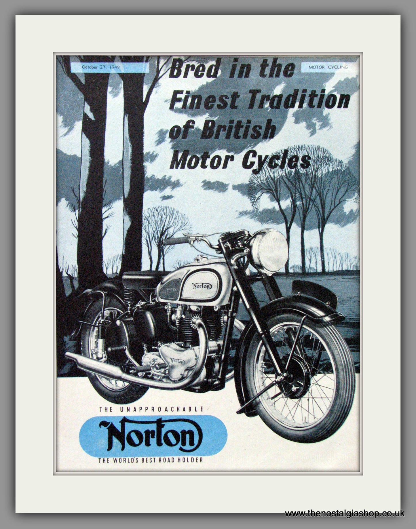 Norton The Unapproachable! Original Advert 1949 (ref AD52023)