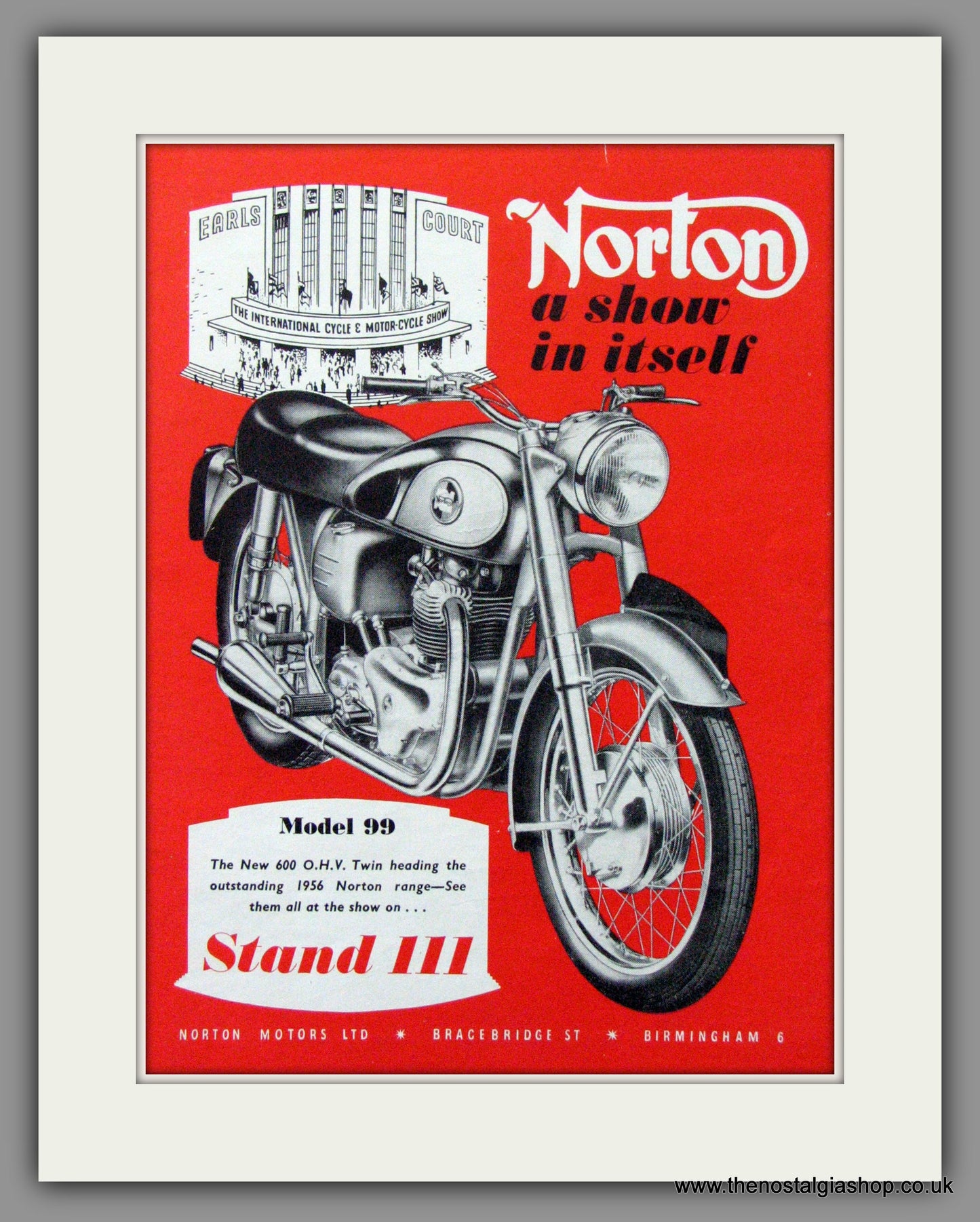 Norton Model 99 600cc O.H.V. Twin. Original Advert 1955 (ref AD52026)