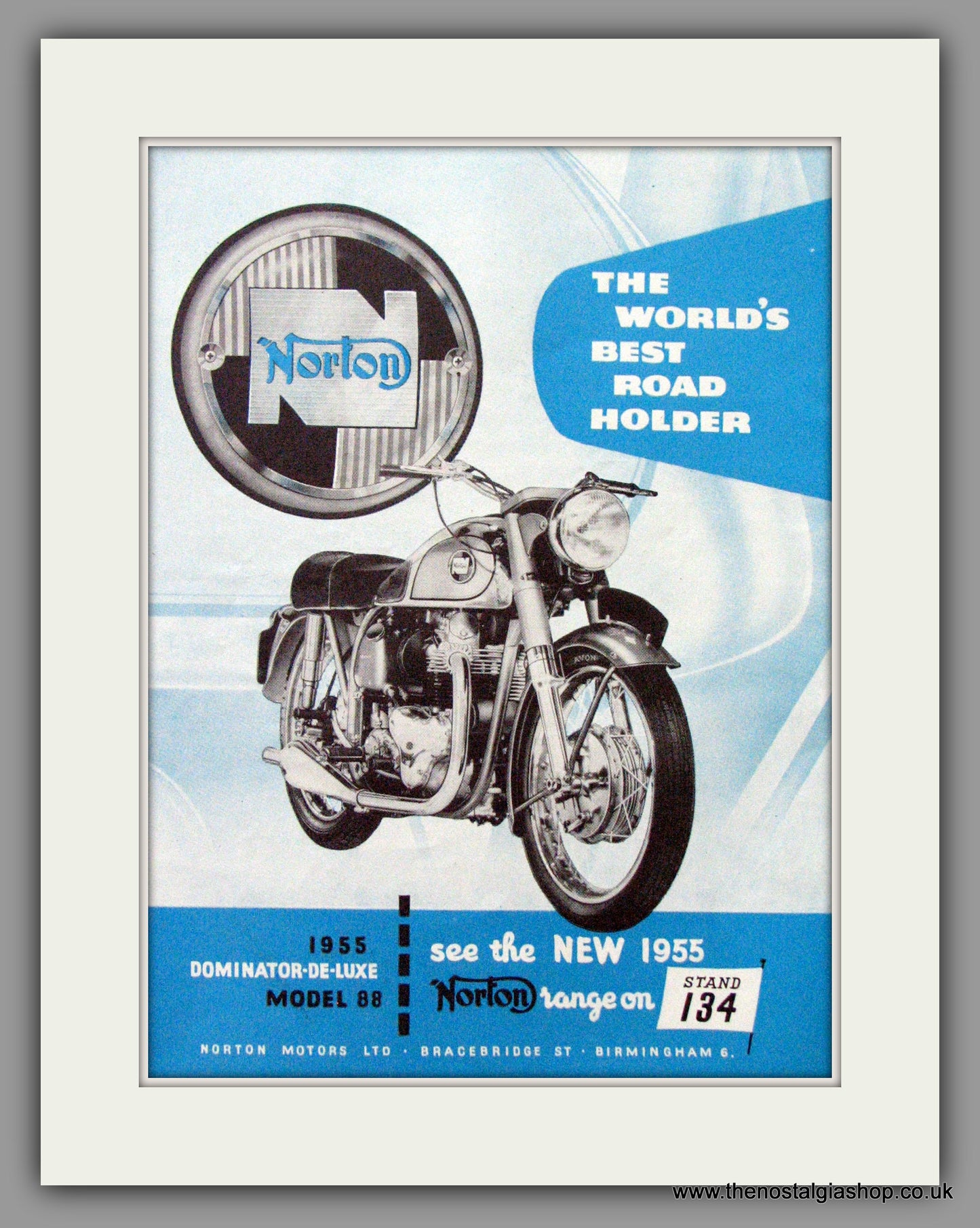 Norton Dominator De-Luxe Model 88 . Original Advert 1954 (ref AD52027)