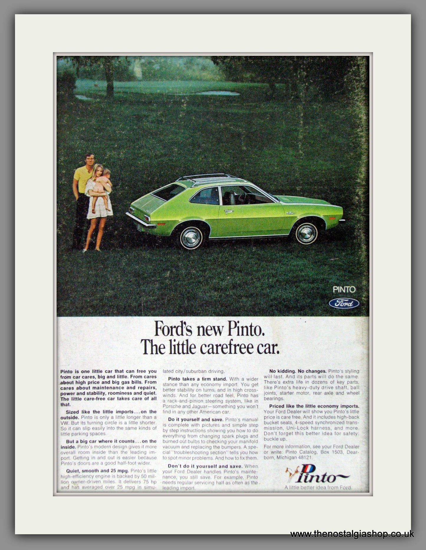 Ford Pinto. 1970 Original American Advert (ref AD52144)
