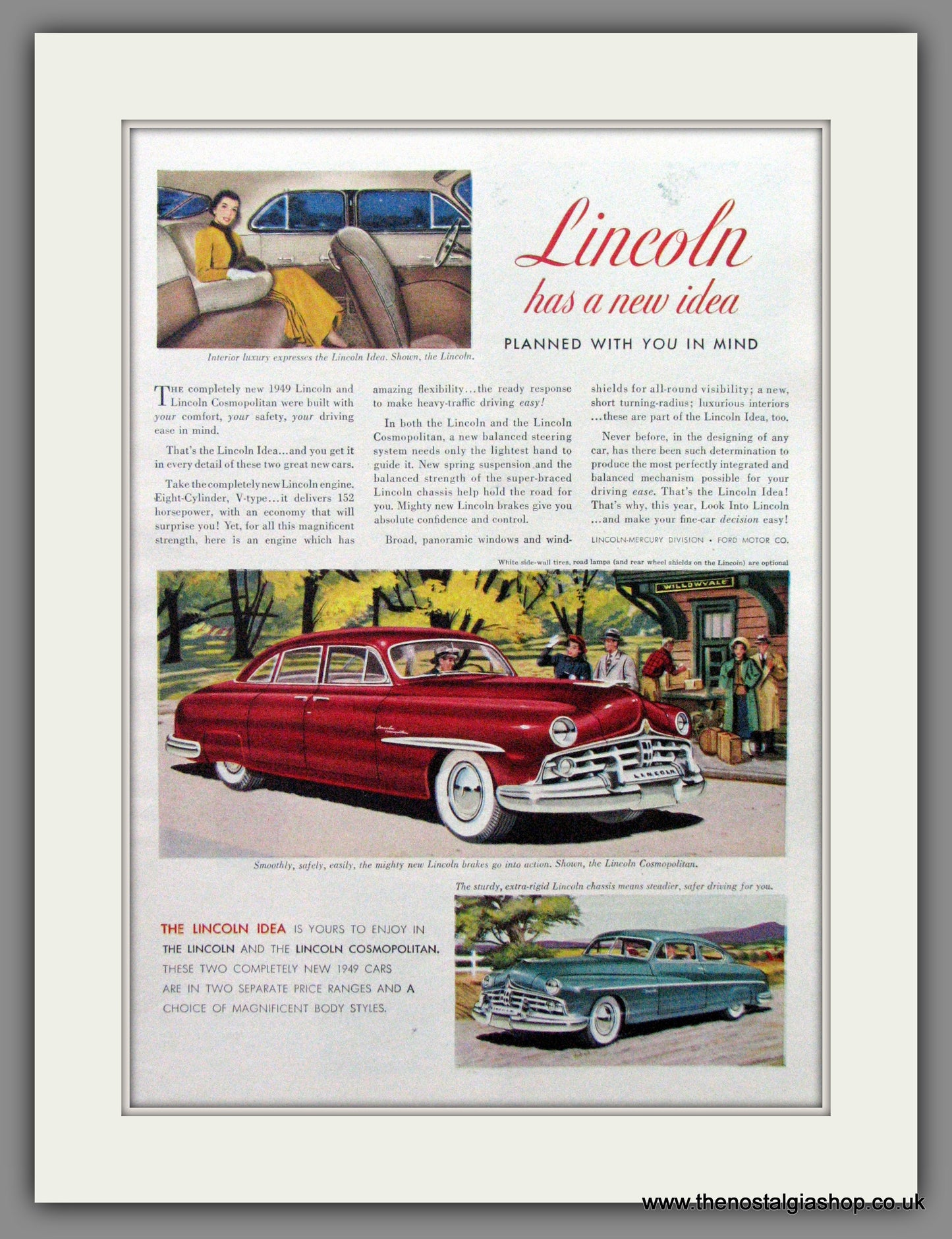 Lincoln Cosmopolitan. 1948 Original American Advert (ref AD52256)