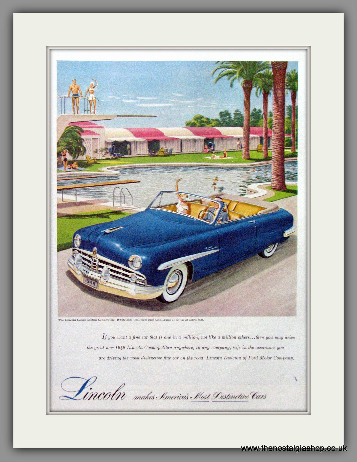 Lincoln Cosmopolitan Convertible. 1949 Original American Advert (ref AD52257)