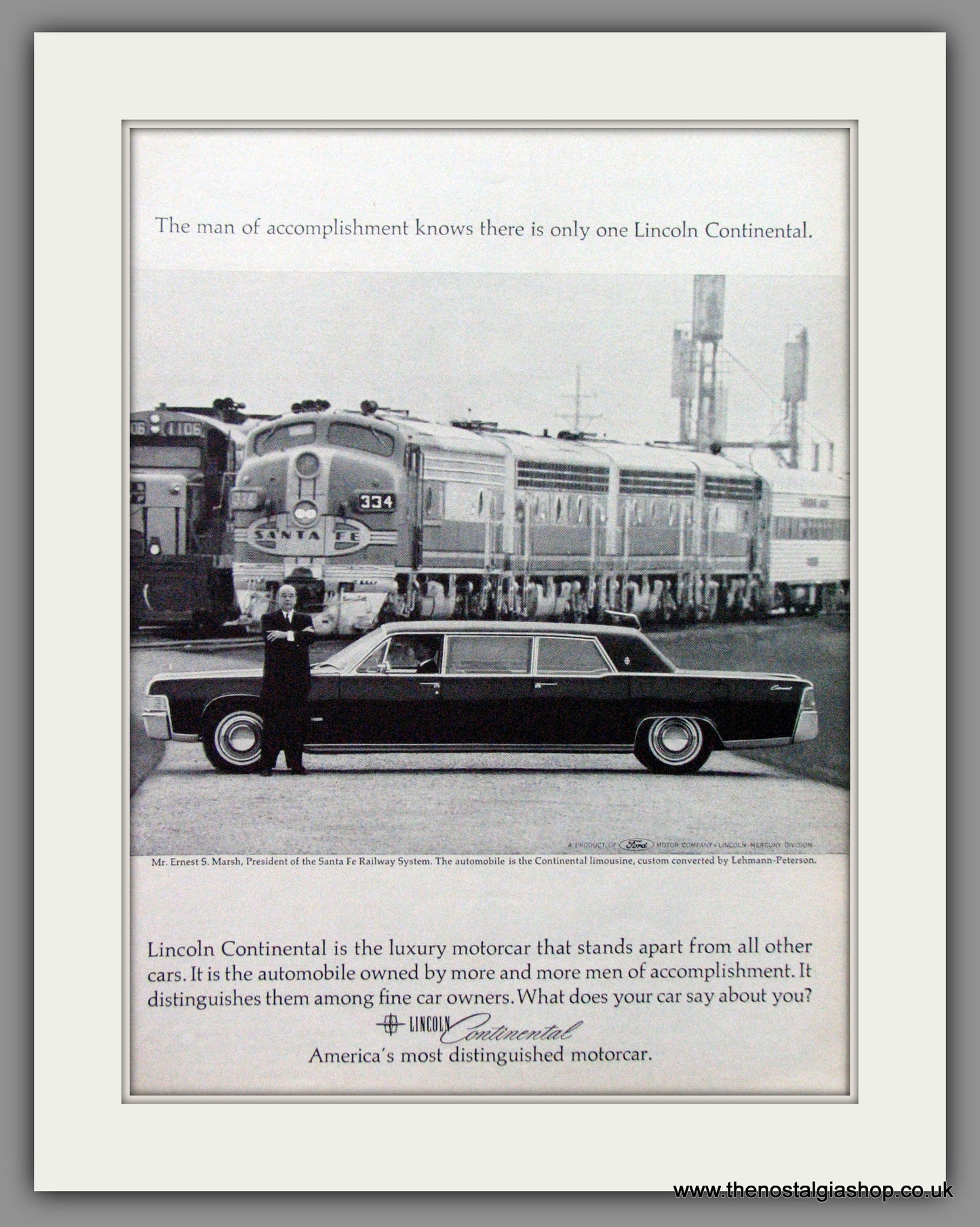 Lincoln Continental Limousine. 1965 Original American Advert (ref AD52258)