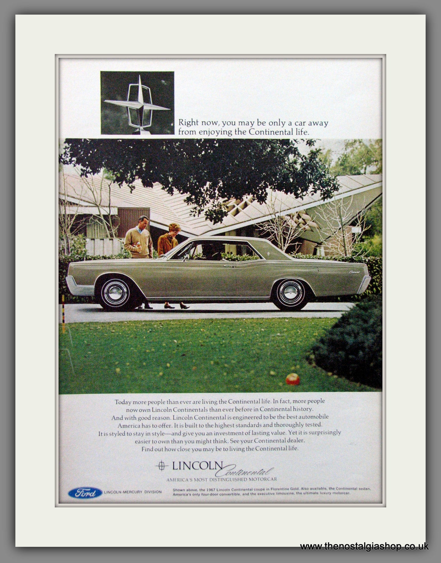 Lincoln Continental. Original American Advert 1967 (ref AD52260)