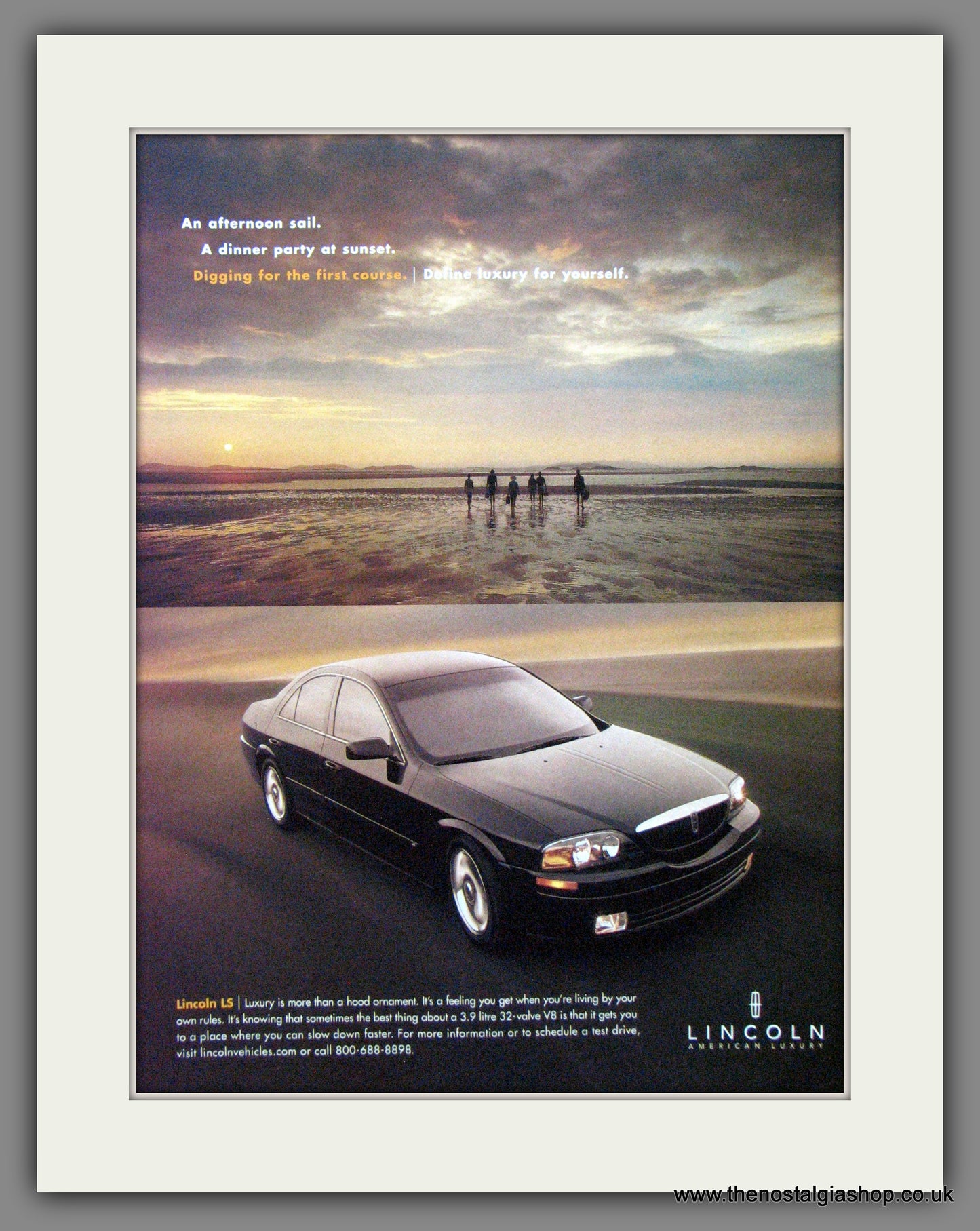 Lincoln LS. Original American Advert 2001 (ref AD52265)