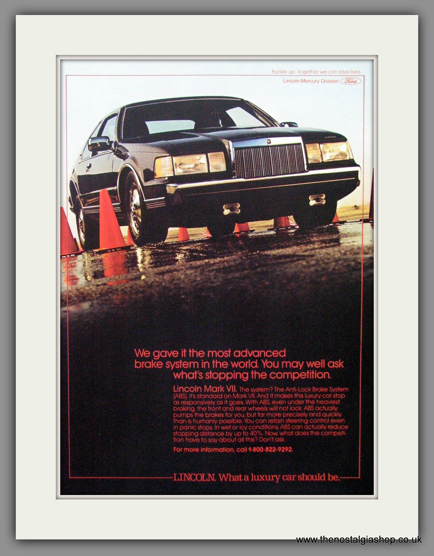 Lincoln Continental Mark VII. Original American Advert 1986 (ref AD52264)