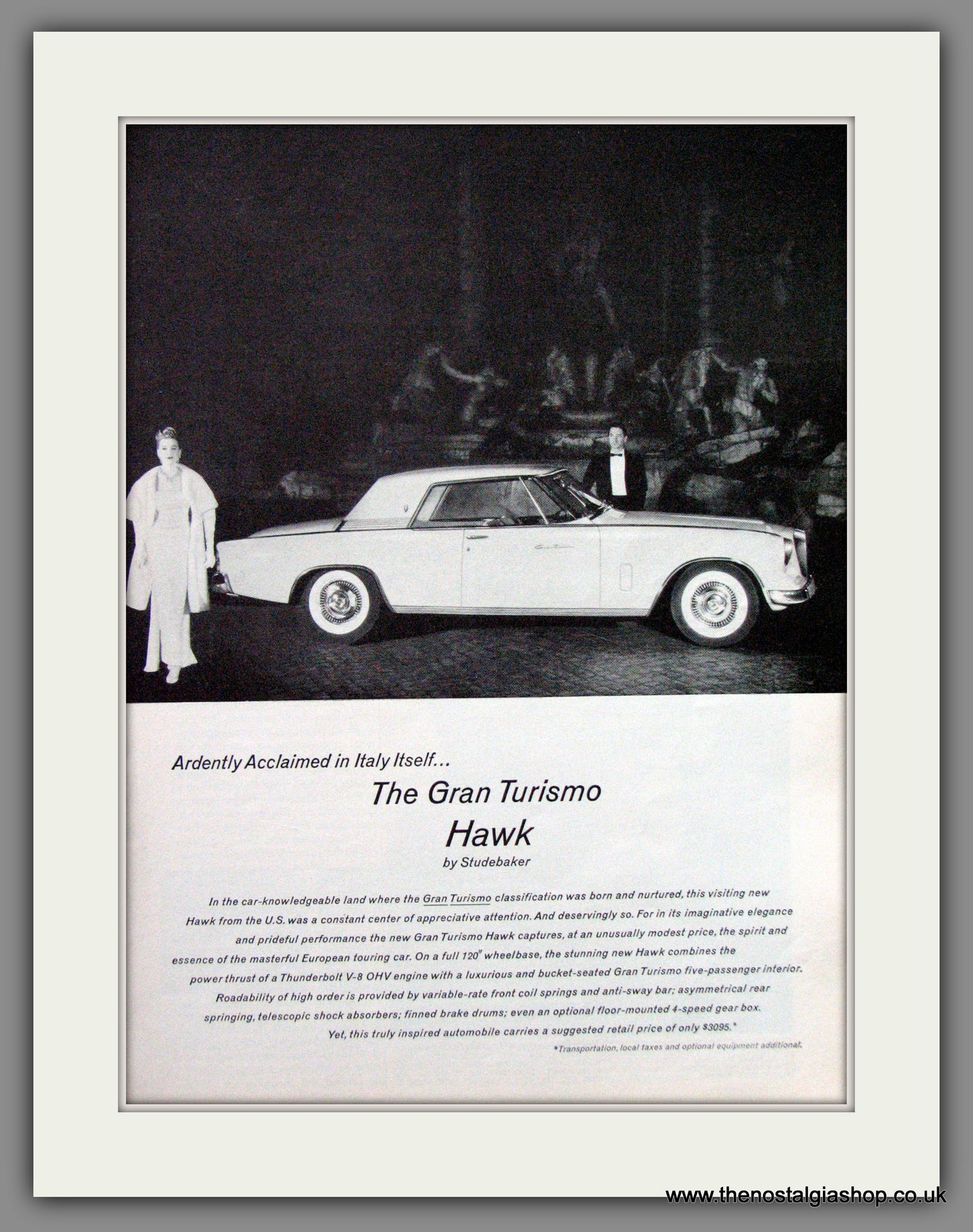 Studebaker Gran Turismo Hawk. 1962 Original American Advert (ref AD52290)