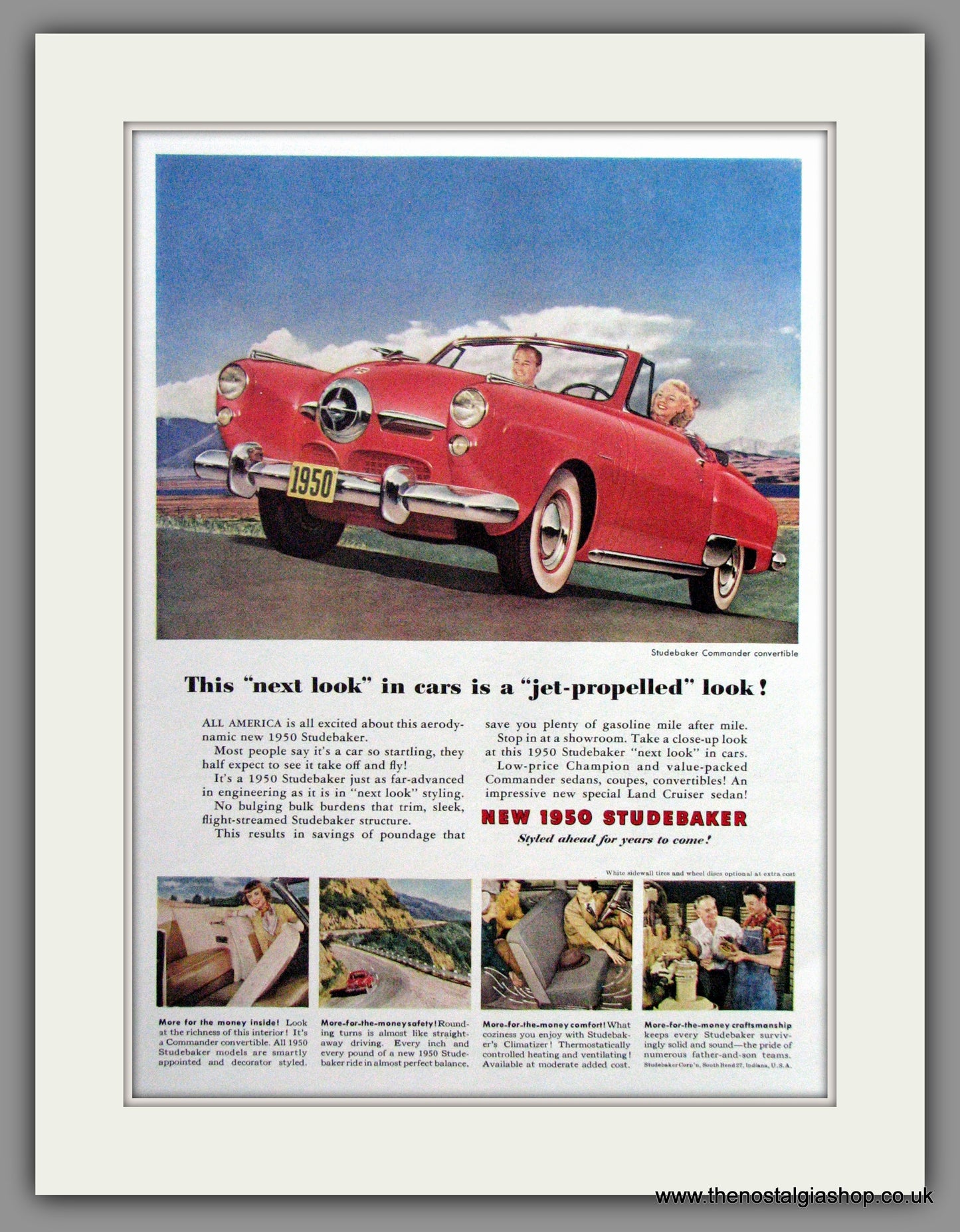 Studebaker Commander Convertible. 1949 Original American Advert (ref AD52292)