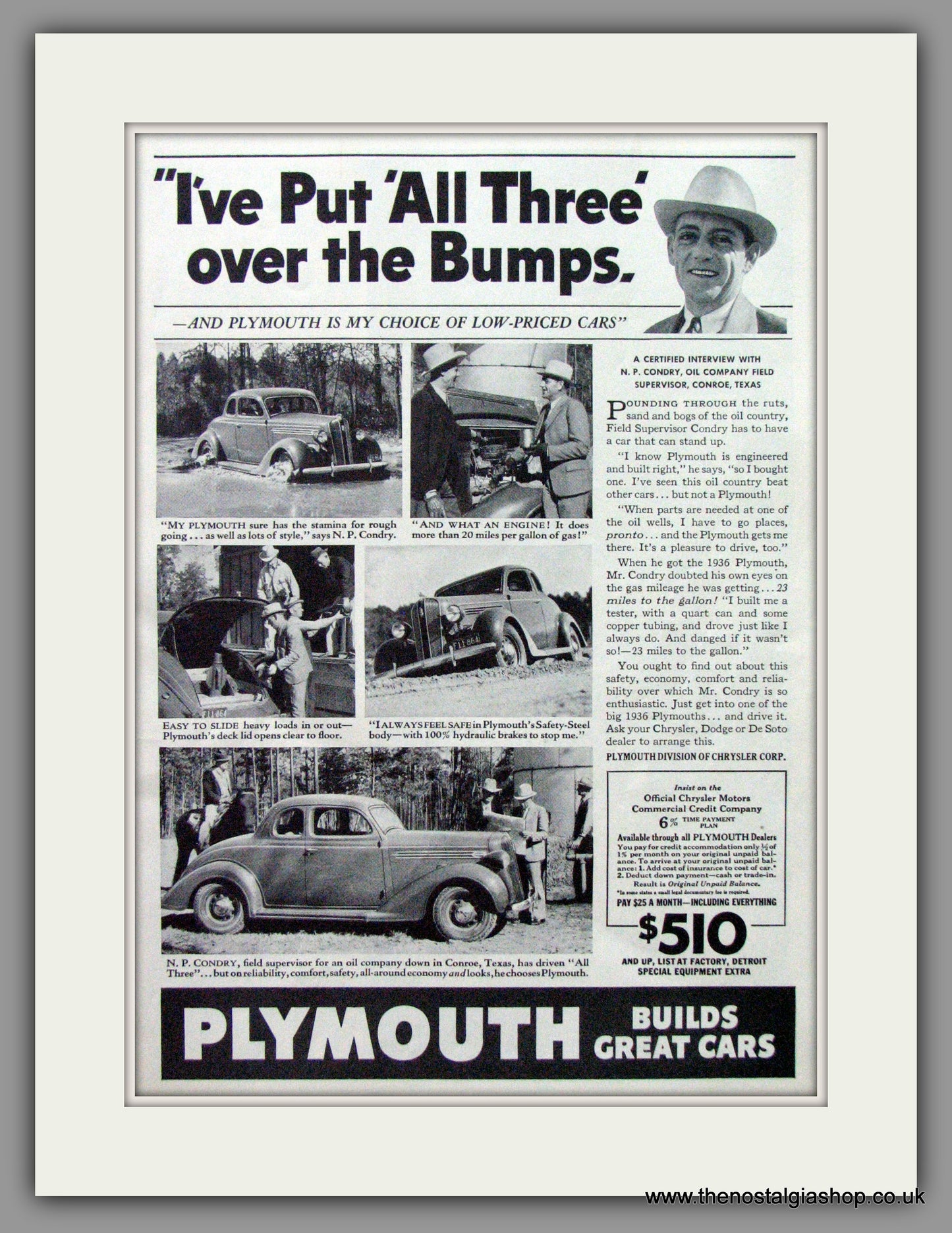 Plymouth 2 Door. 1936 Original American Advert (ref AD52314)