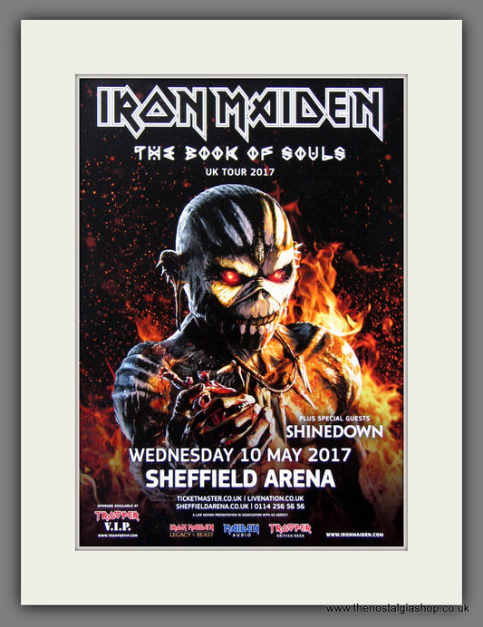 Iron Maiden. The Book Of Souls. UK Tour 2017. Original Advert (ref AD56474)