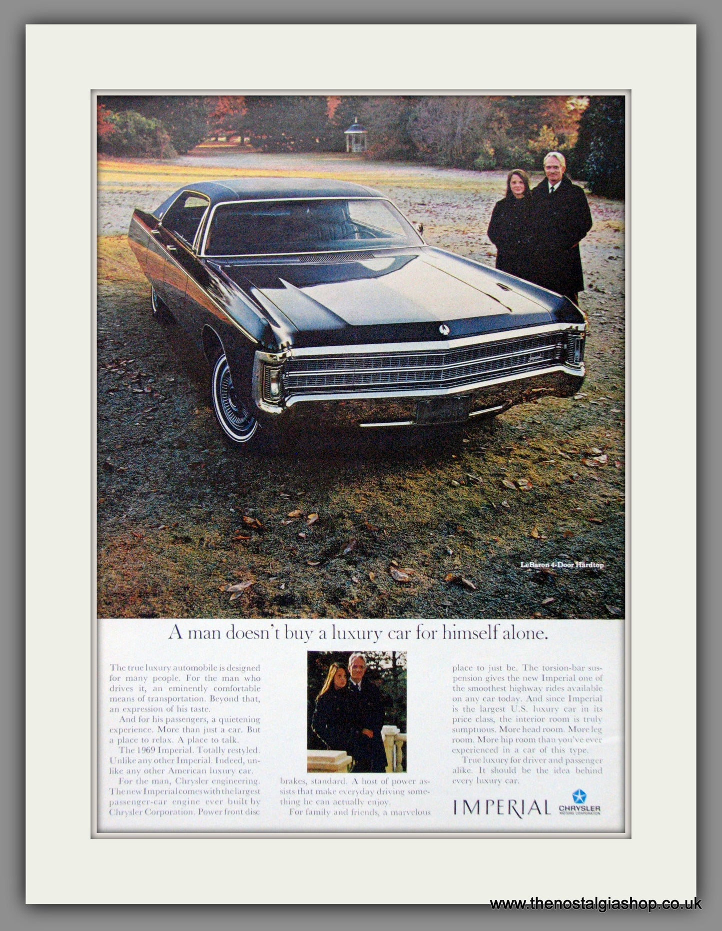 Chrysler LeBaron Imperial '69. Original American Advert 1969 (ref AD52556)