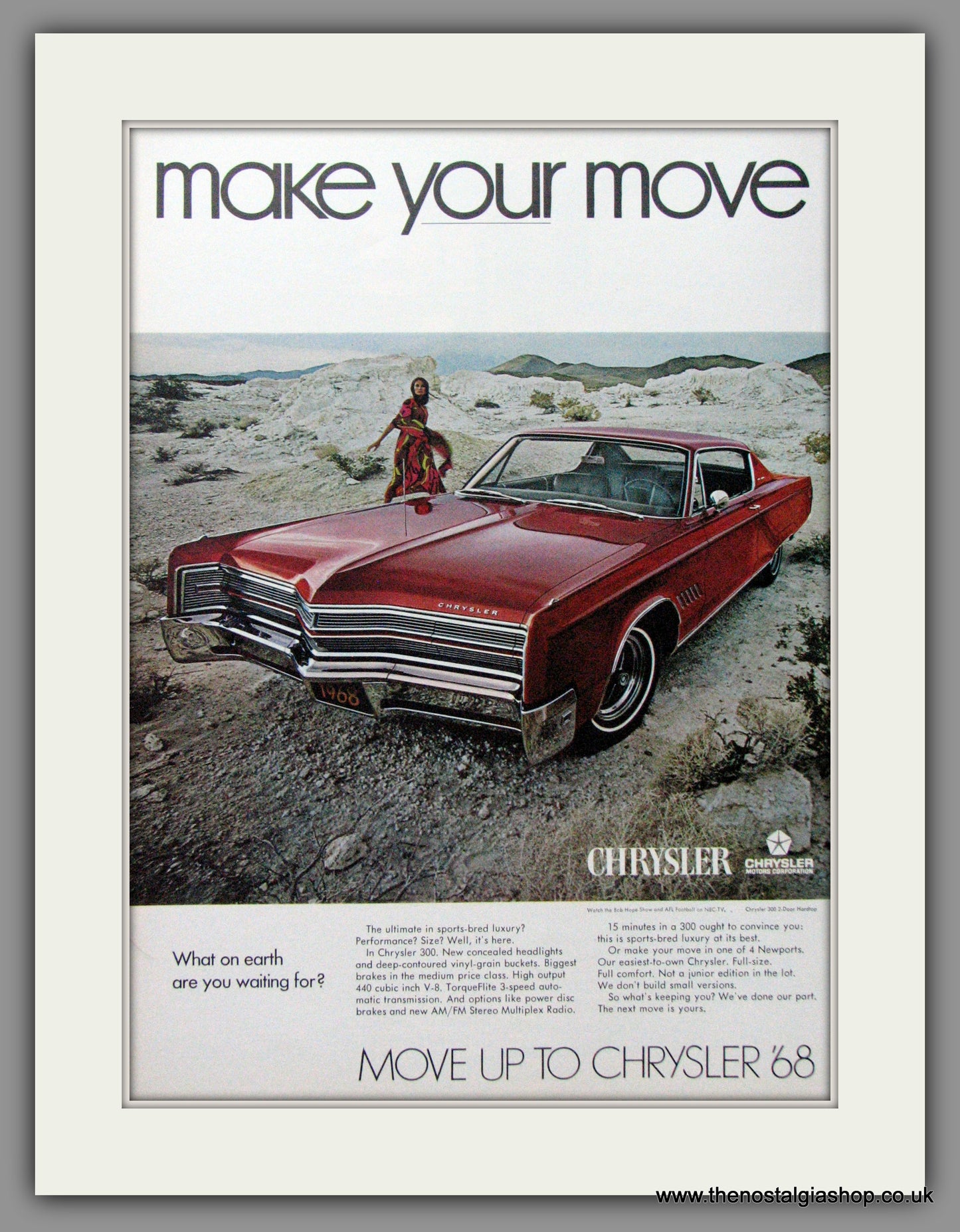 Chrysler 300 '67. Original American Advert 1967 (ref AD52588)
