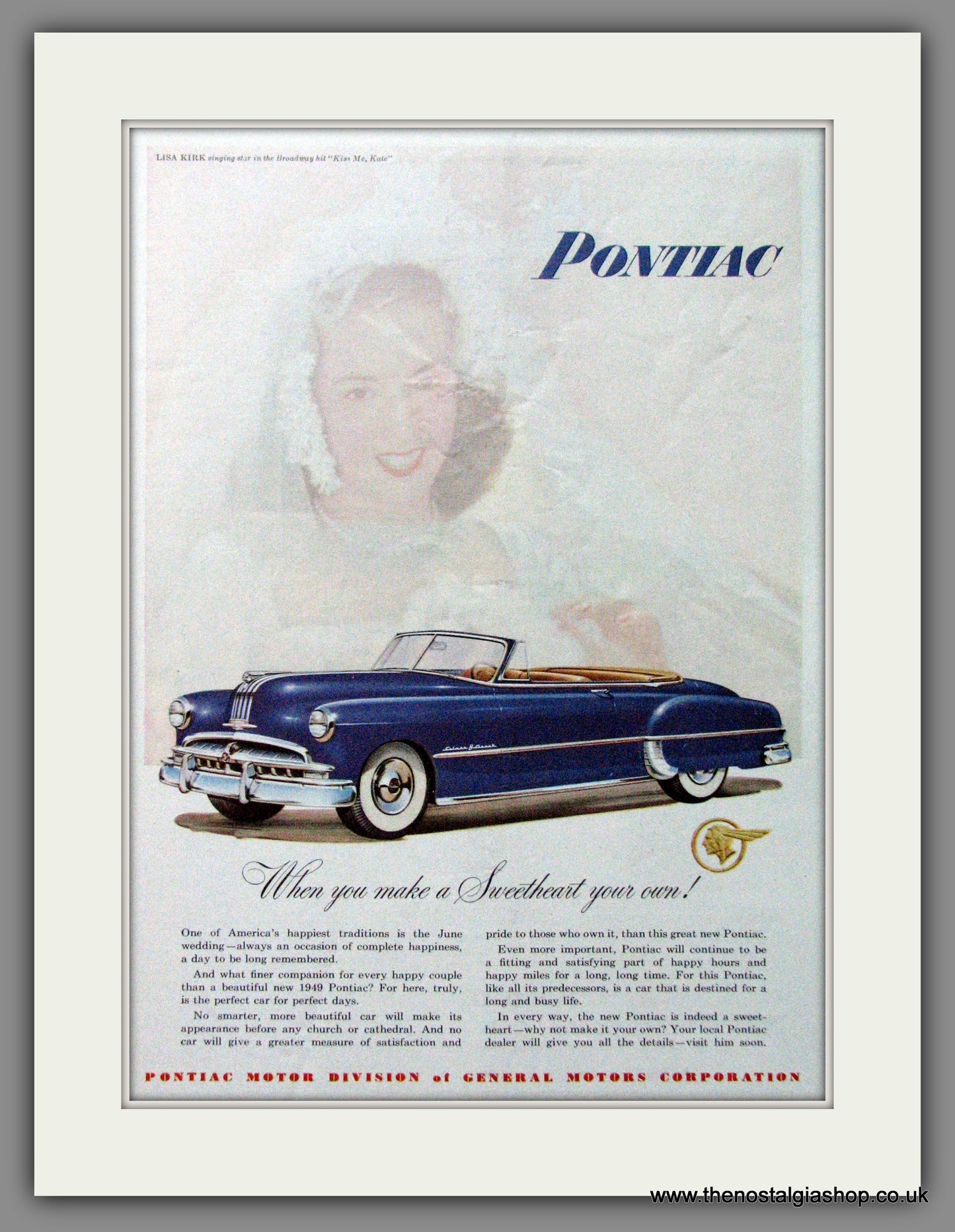 Pontiac '49. Original American Advert 1949 (ref AD52663)