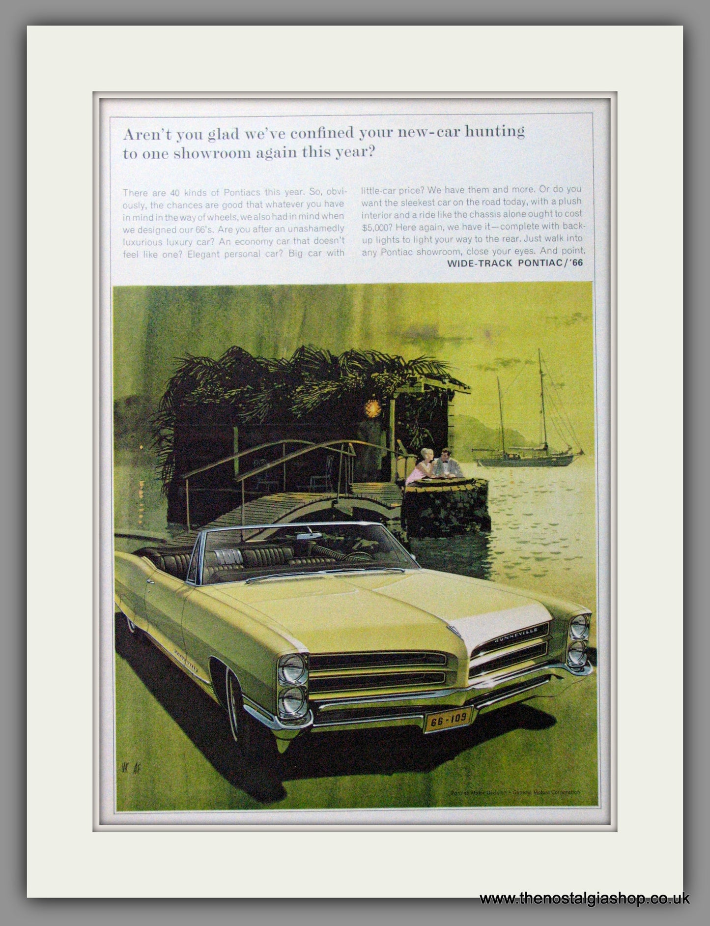 Pontiac Wide-Track '66. Original American Advert 1966 (ref AD52668)