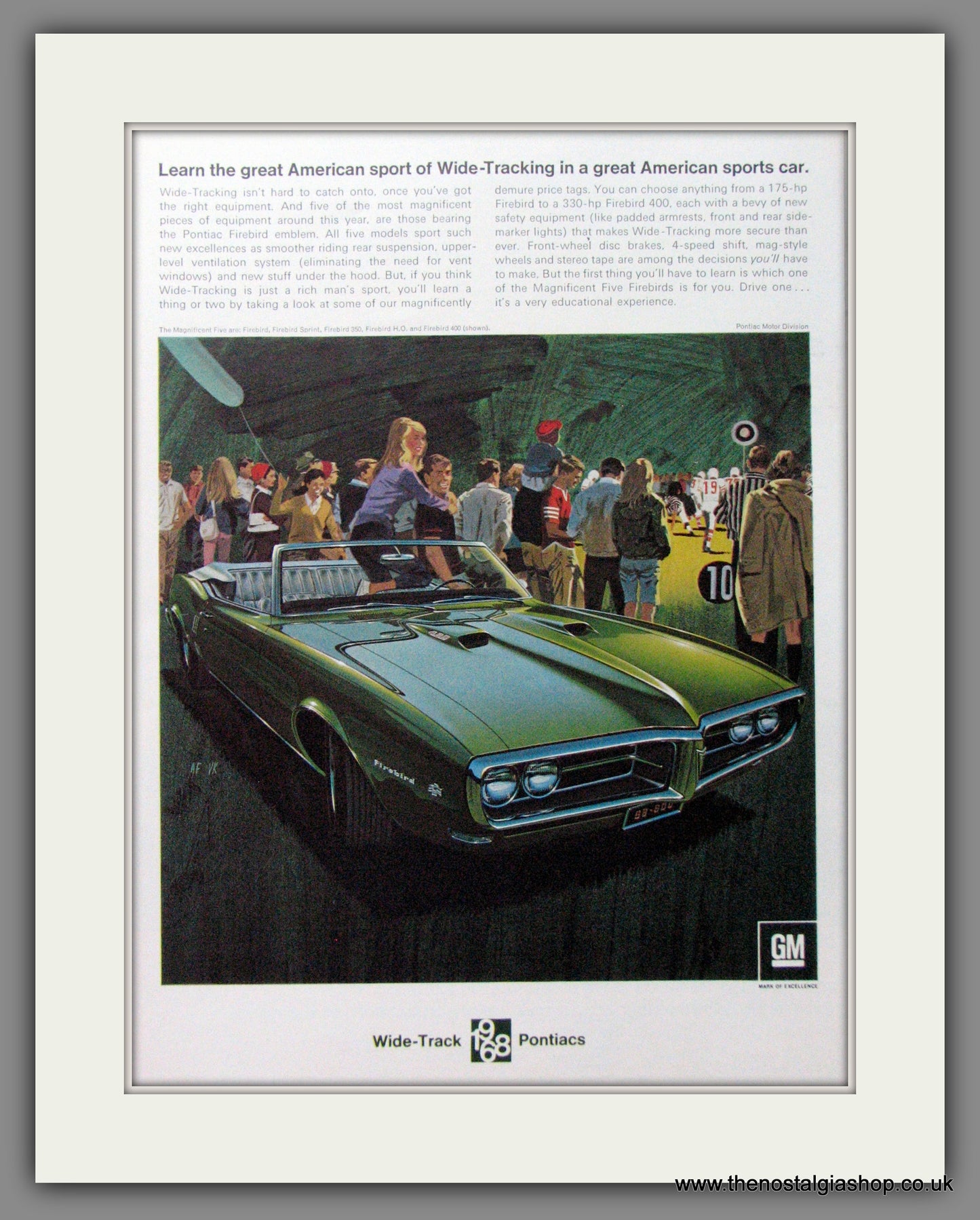 Pontiac Firebirds For '68. Original American Advert 1967 (ref AD52671)