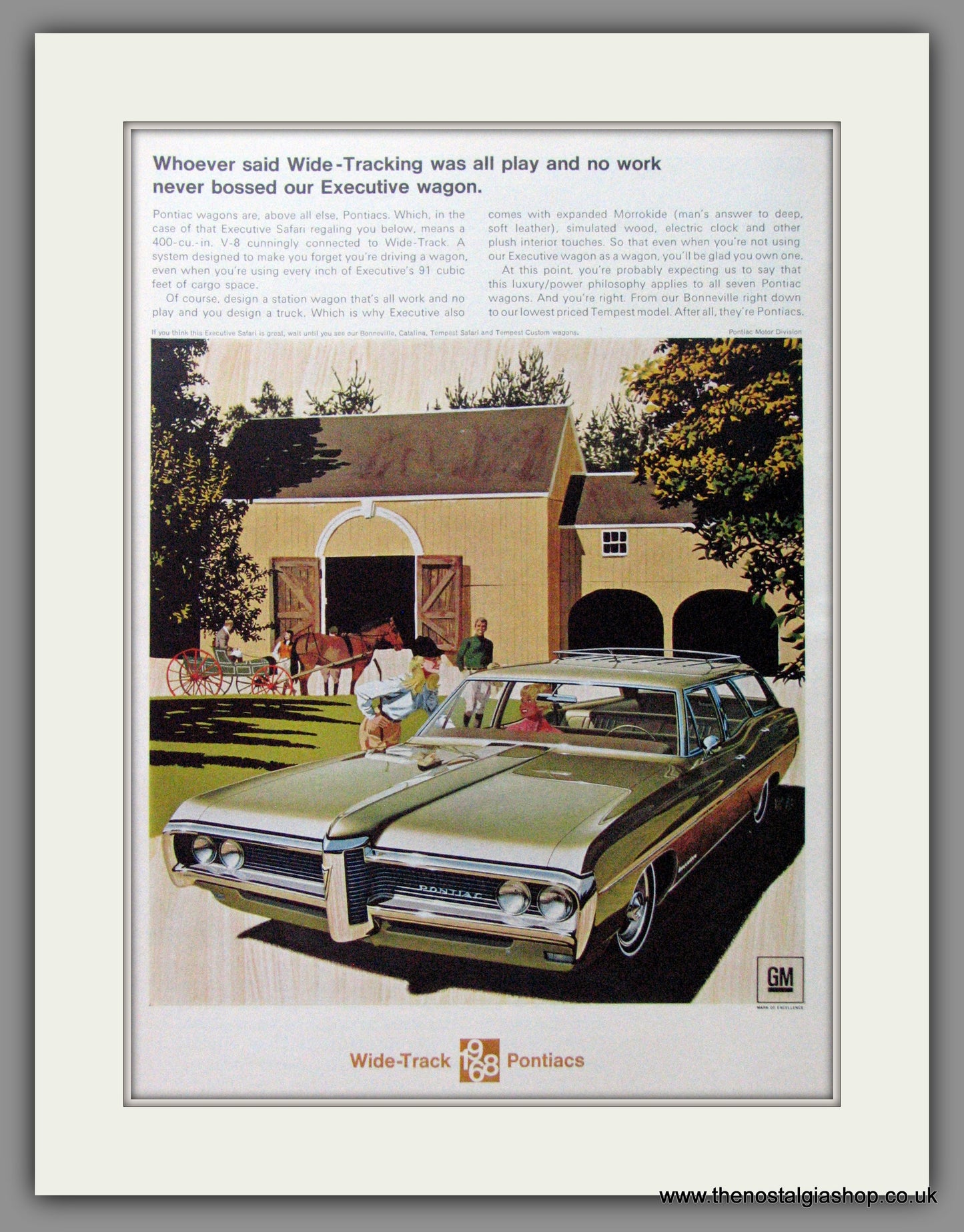 Pontiac Safari Wagon '68. Original American Advert 1968 (ref AD52672)