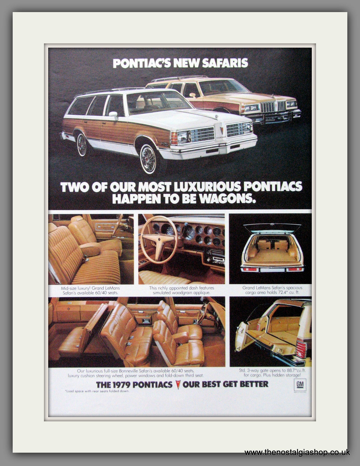 Pontiac Wagons '79. Original American Advert 1979 (ref AD52684)