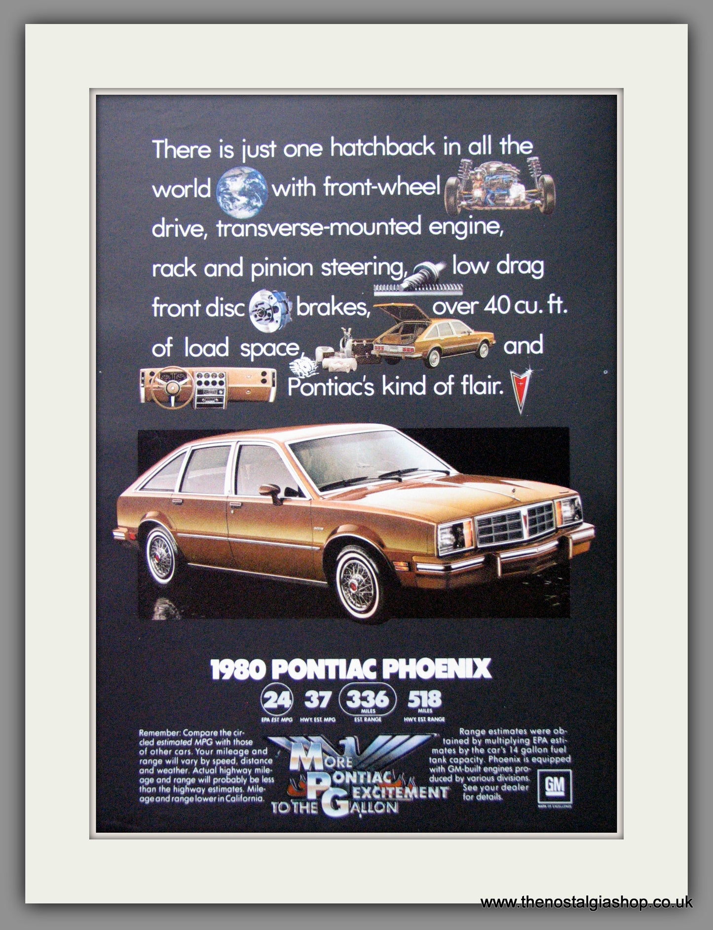 Pontiac Phoenix '80. Original American Advert 1980 (ref AD52683)