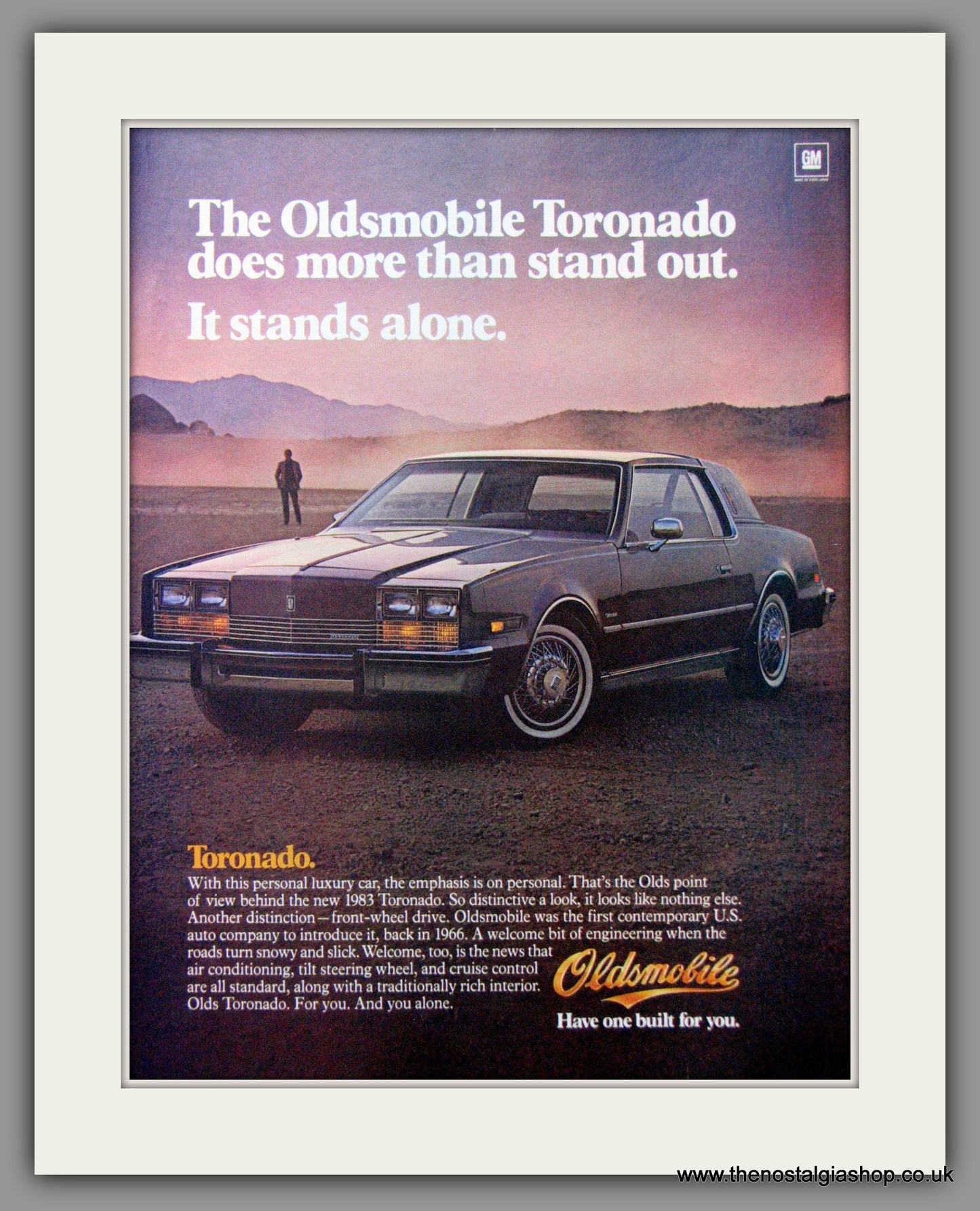 Oldsmobile Toronado '83. Original American Advert 1983 (ref AD52793)