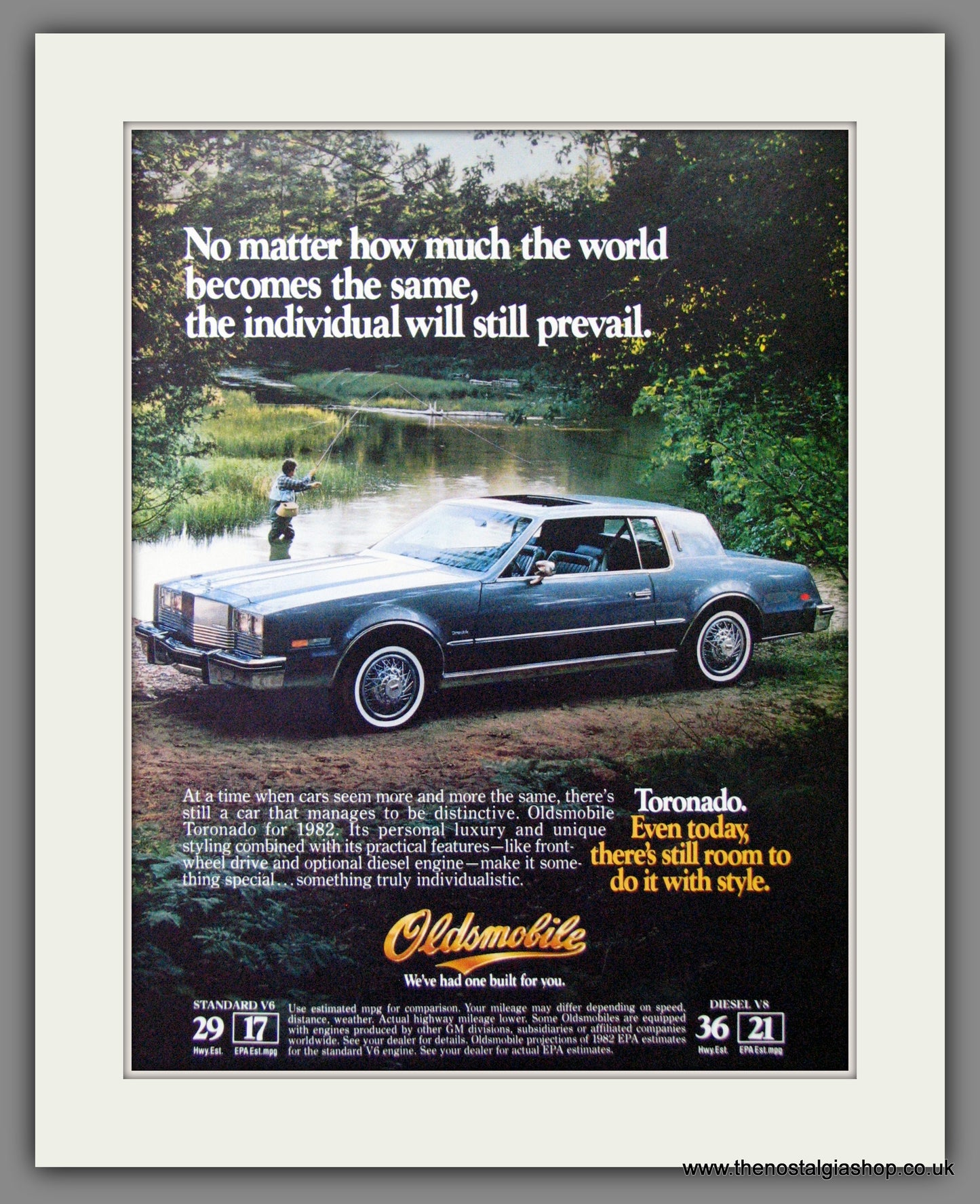 Oldsmobile Toronado. '81. Original American Advert 1981 (ref AD52796)