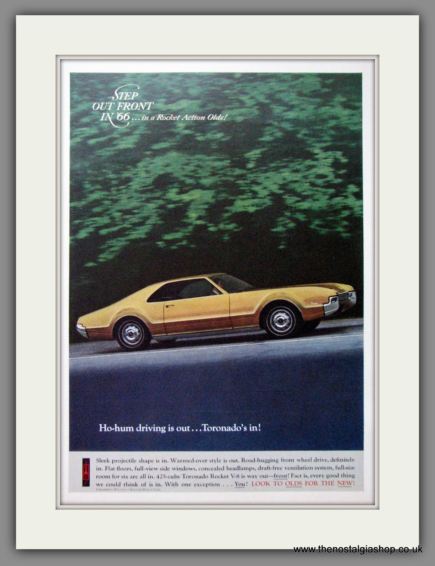 Oldsmobile Toronado '65. Original American Advert 1965 (ref AD52810)