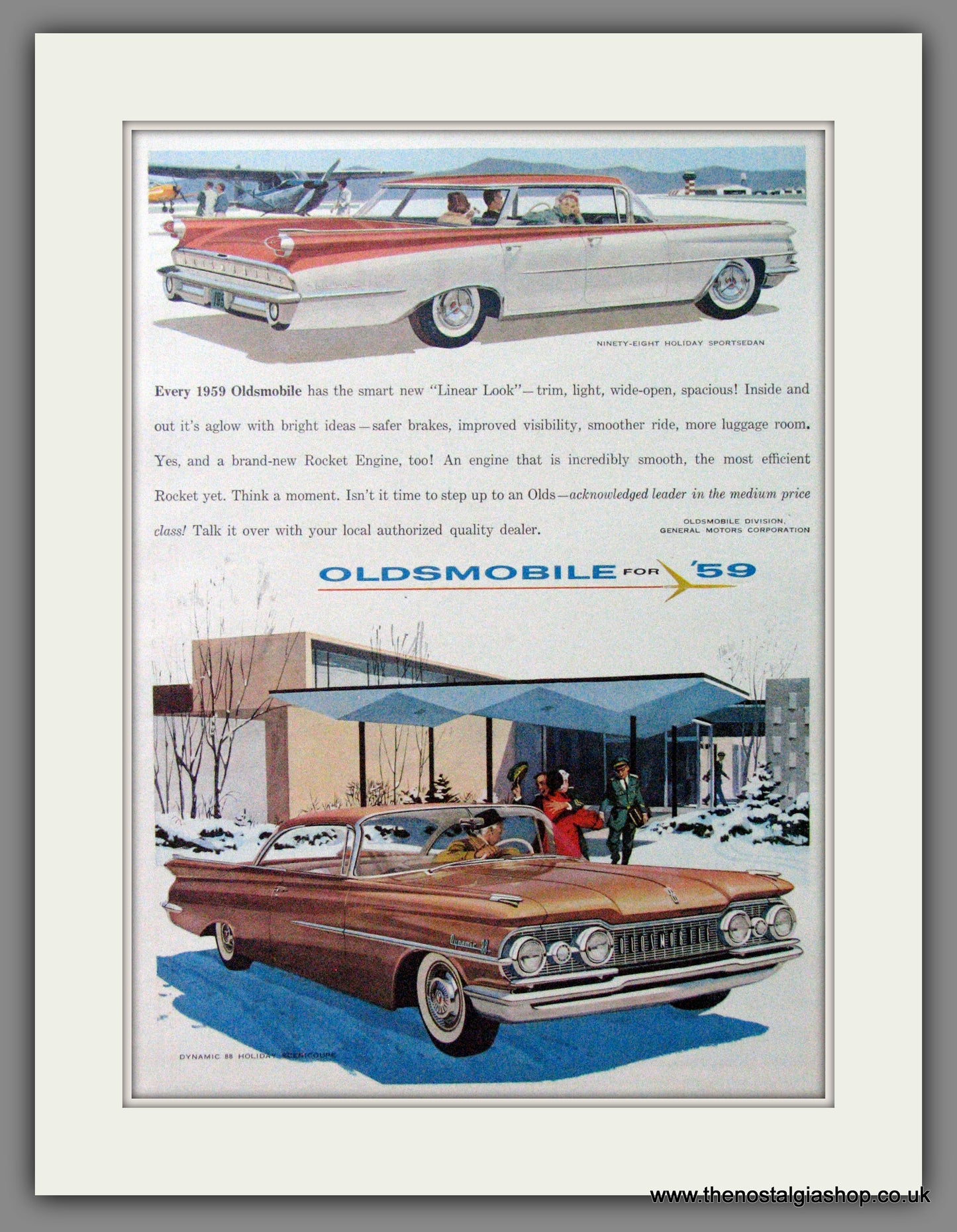 Oldsmobile 88 & 98 Holiday. '59. Original American Advert 1959 (ref AD52839)