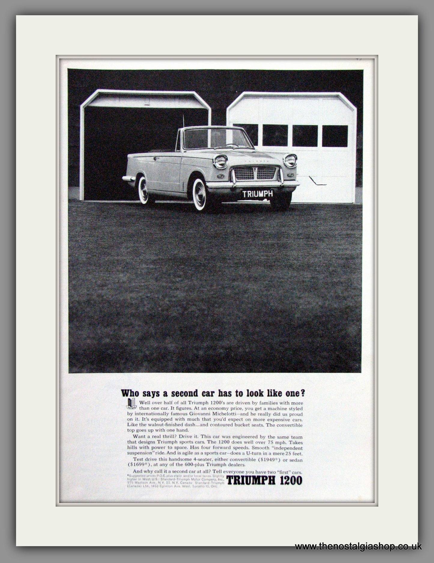 Triumph 1200 1963 Original American Advert (ref AD52062)