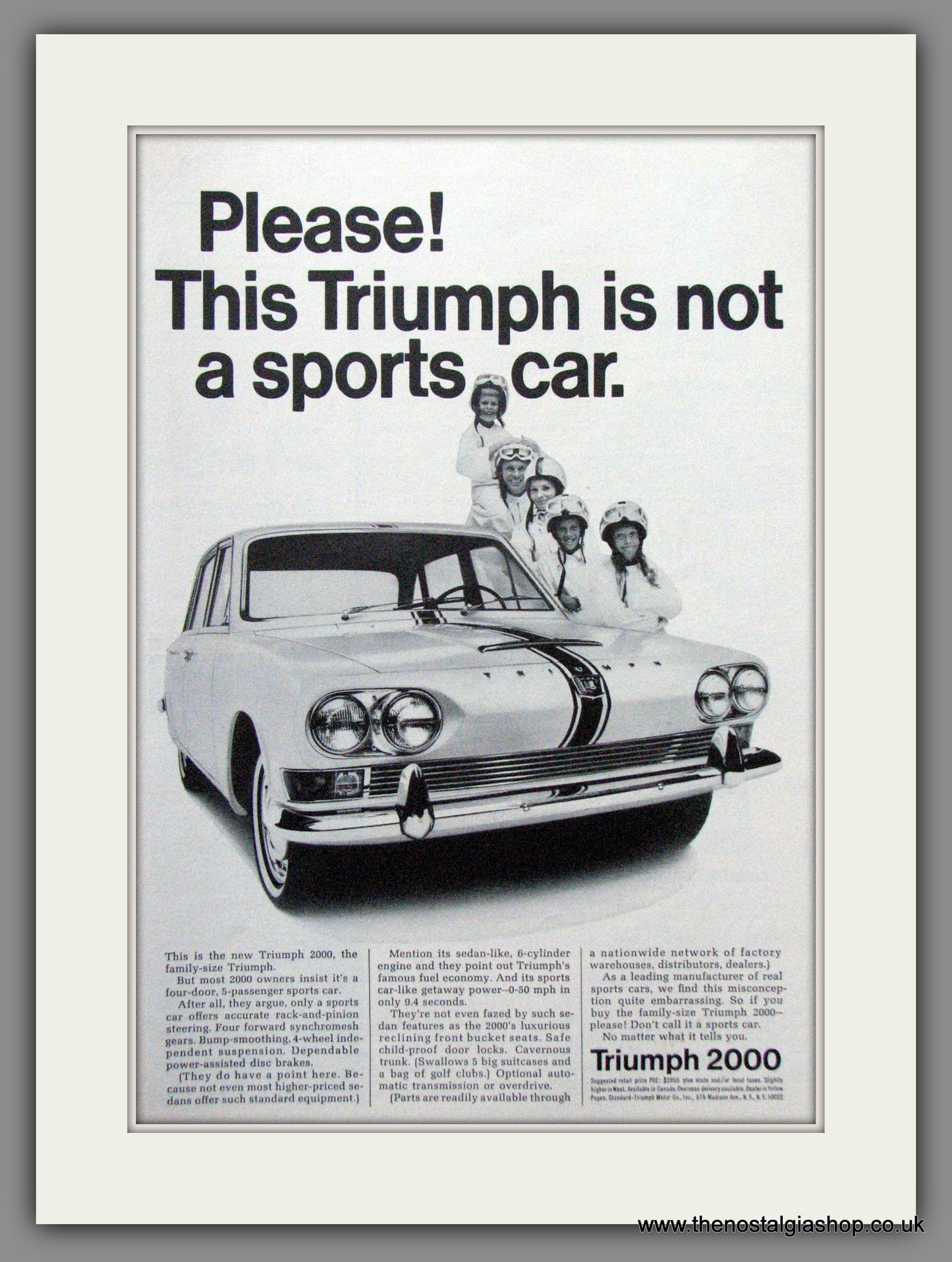 Triumph 2000 1965 Original American Advert (ref AD52068)