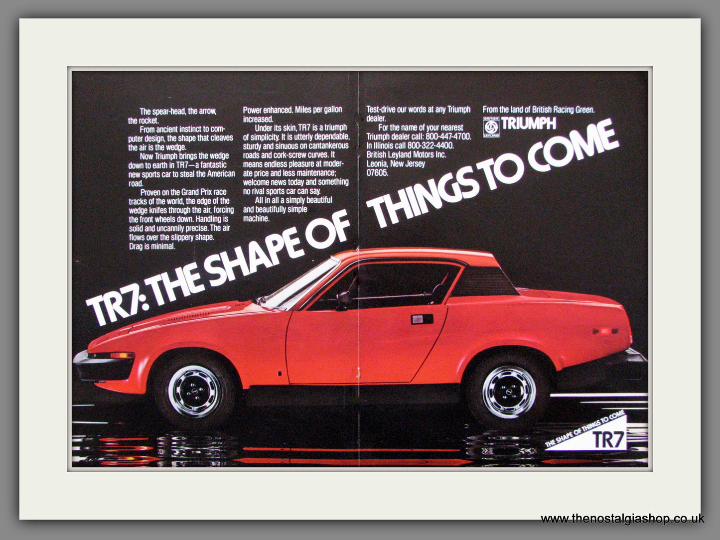 Triumph TR7. 1975 Large (A3) Original American Advert (ref AD52077)