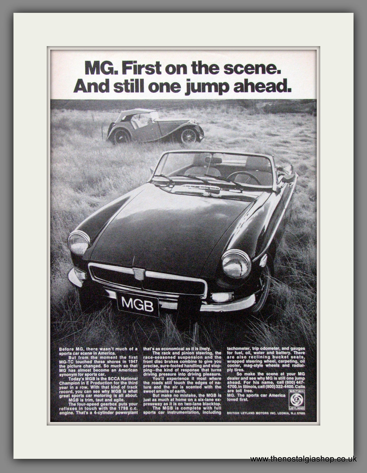 MGB & MG-TC. 1974 Original American Advert (ref AD52086)