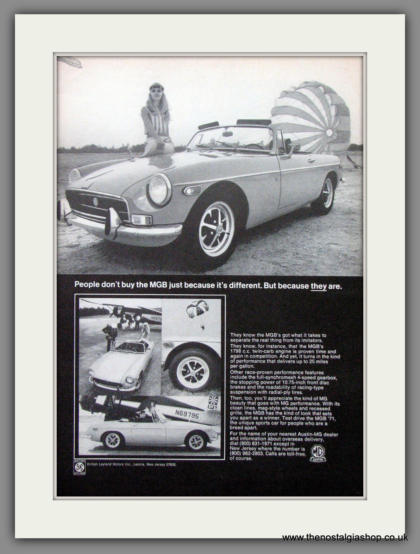 MGB. Be Different.... 1971 Original American Advert (ref AD52090)