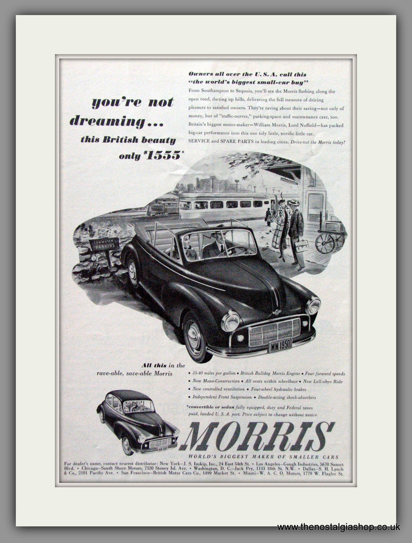 Morris. Now In America!! 1949 Original American Advert (ref AD52060)