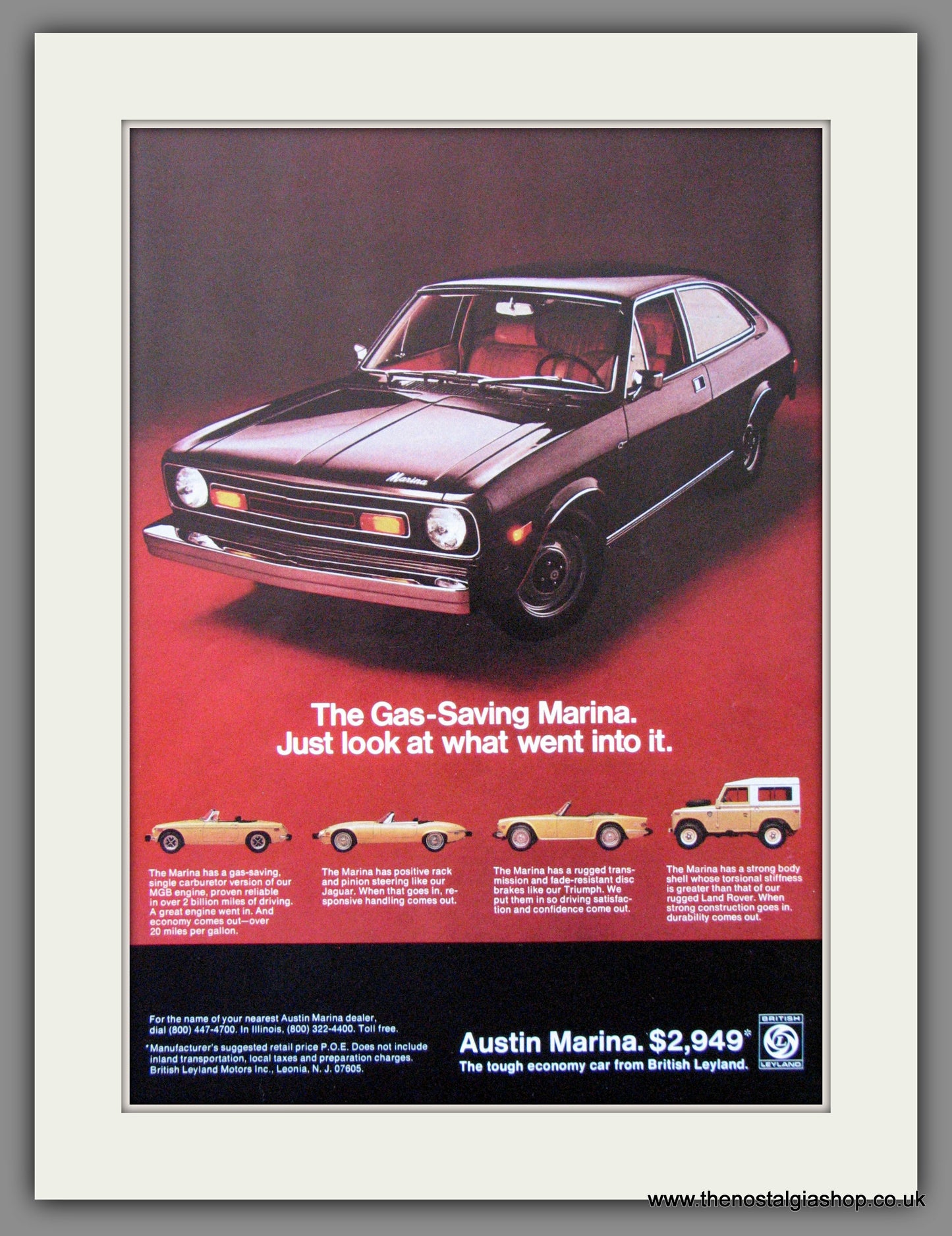 Austin Marina. 1974 Original American Advert (ref AD52113)