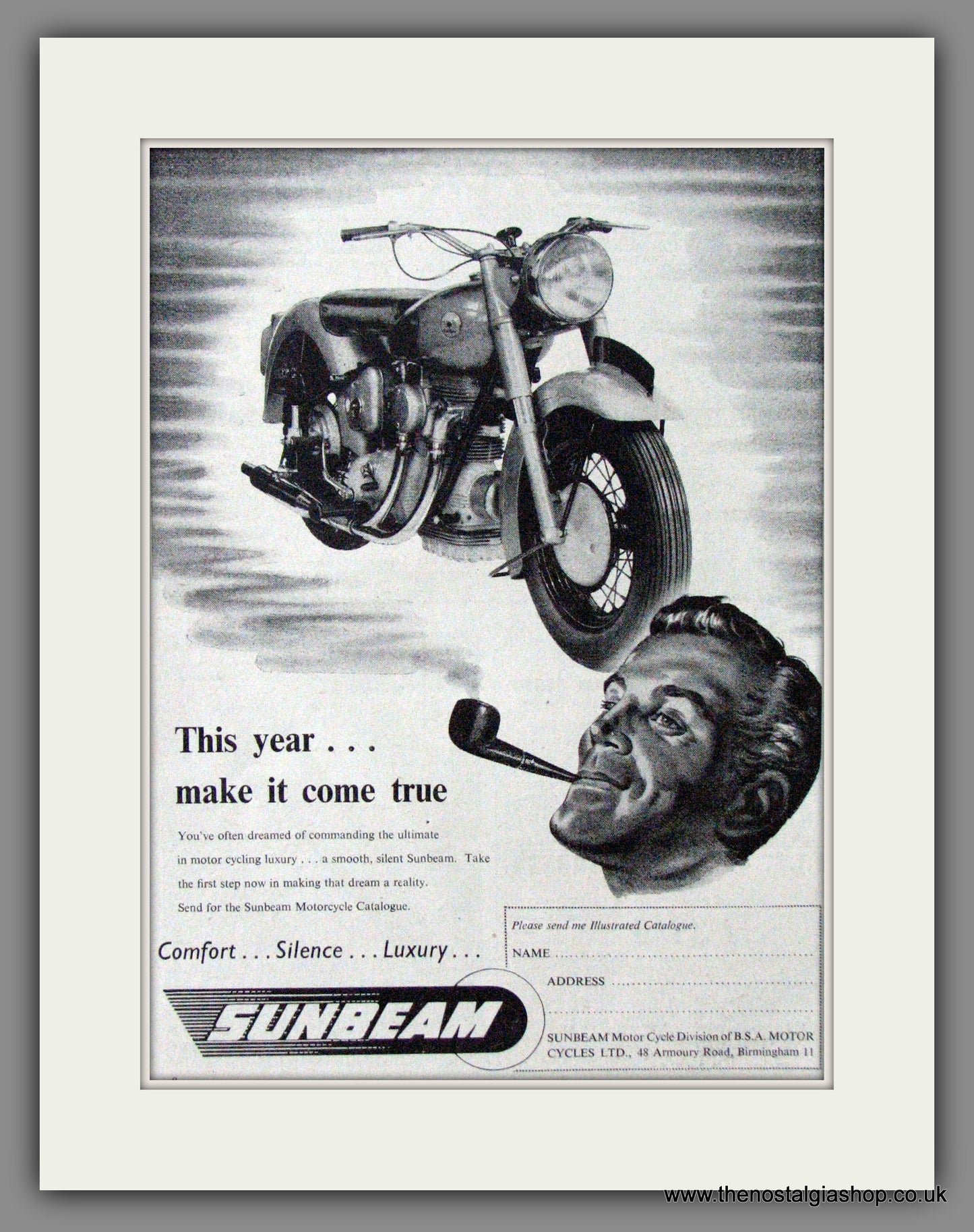 Sunbeam Motorcycles. 1954 Original Advert. (ref AD52214)