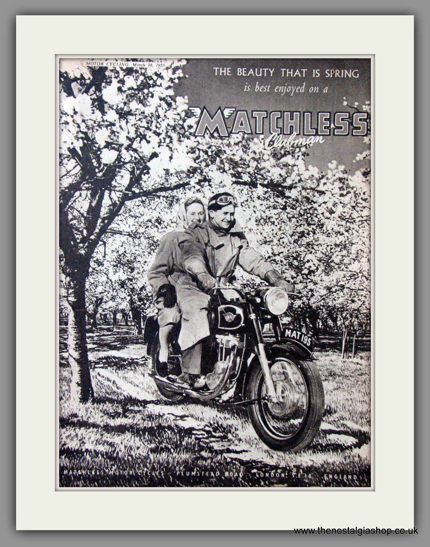 Matchless Clubman Motorcycles. 1955 Original Advert. (ref AD52410)