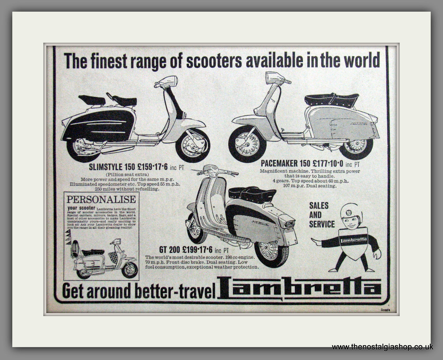 Lambretta Scooter Range for '64. Original Double Advert 1964 (ref AD53149)