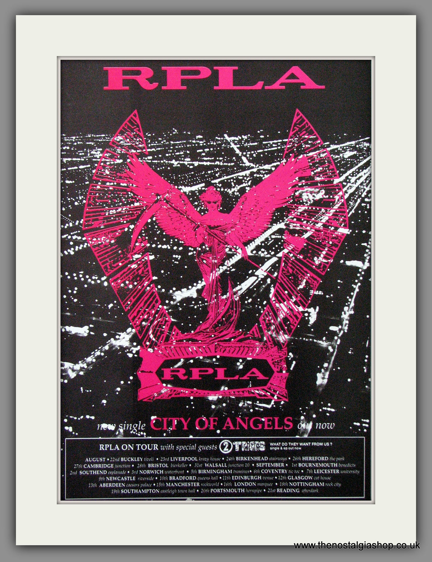 RPLA City Of Angels. UK Tour Dates 1991 Original Advert (ref AD53841)