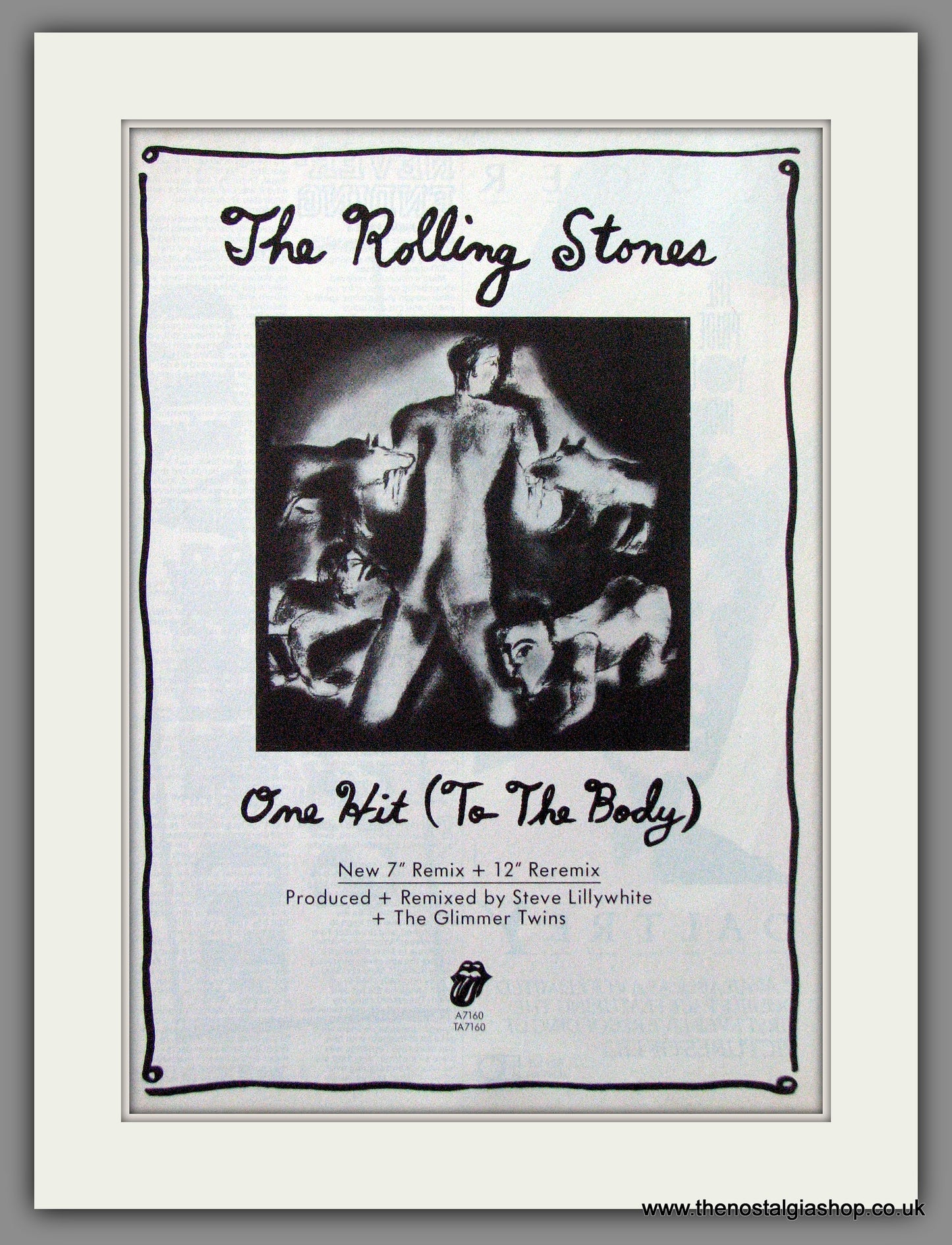 Rolling Stones. One Hit To The Body. 1986 Original Advert (ref AD54424)