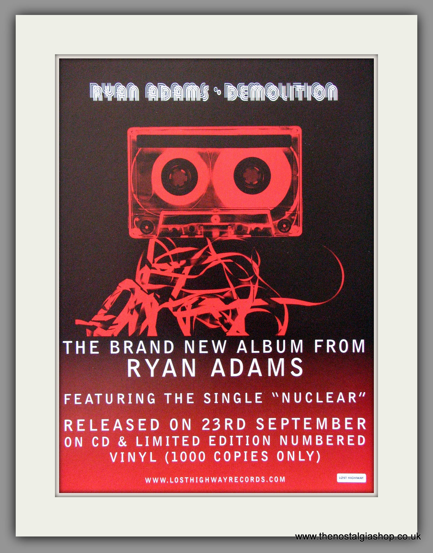 Ryan Adams Demolition. 2002 Original Advert (ref AD54450)