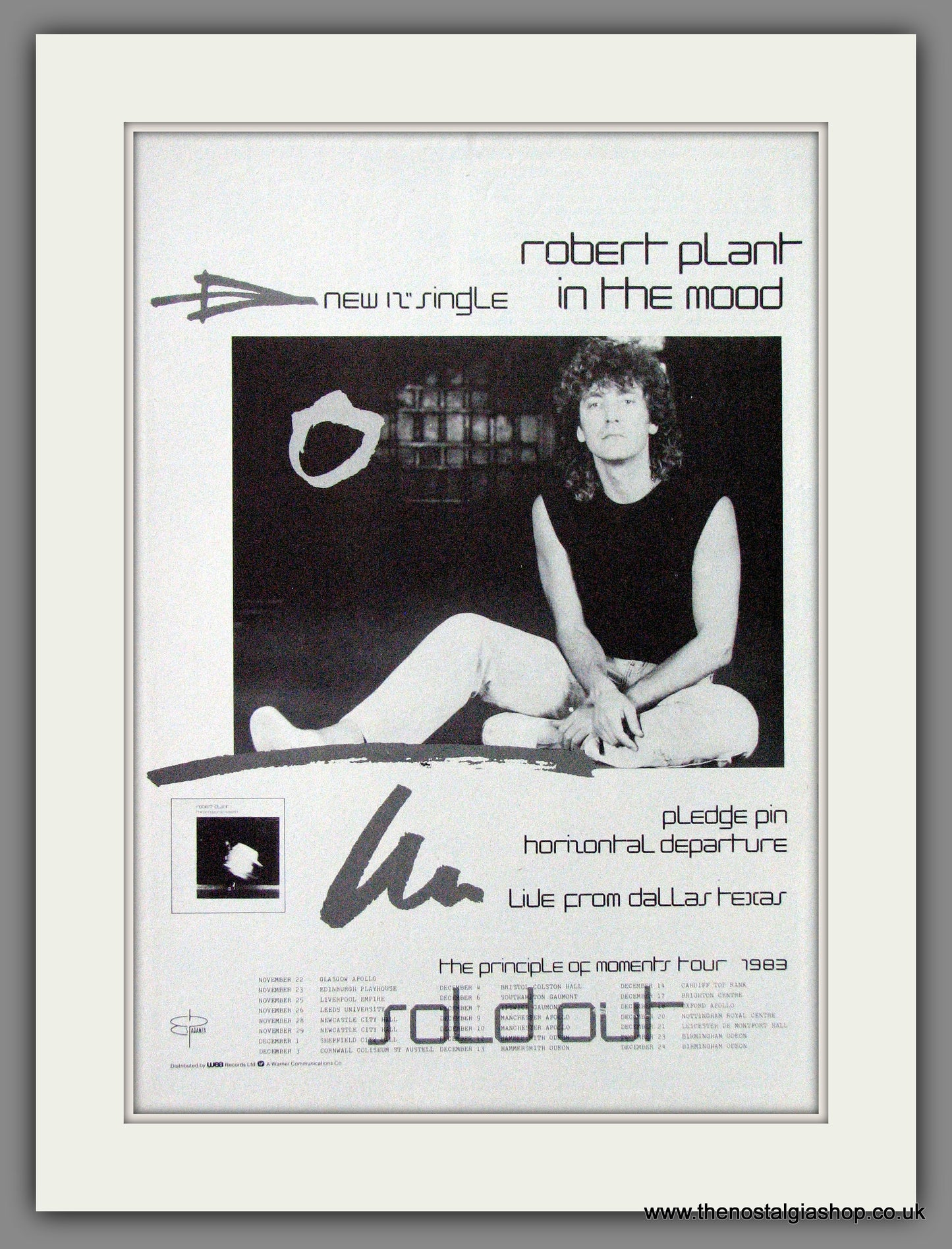 Robert Plant, In The Mood + Tour Dates. 1983 Original Advert (ref AD54458)